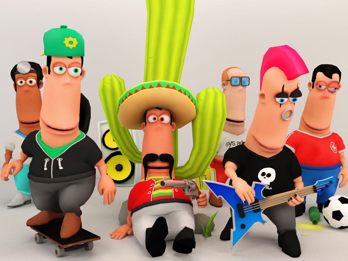 Cartoon Character - Low Poly Low-poly 3D model_1