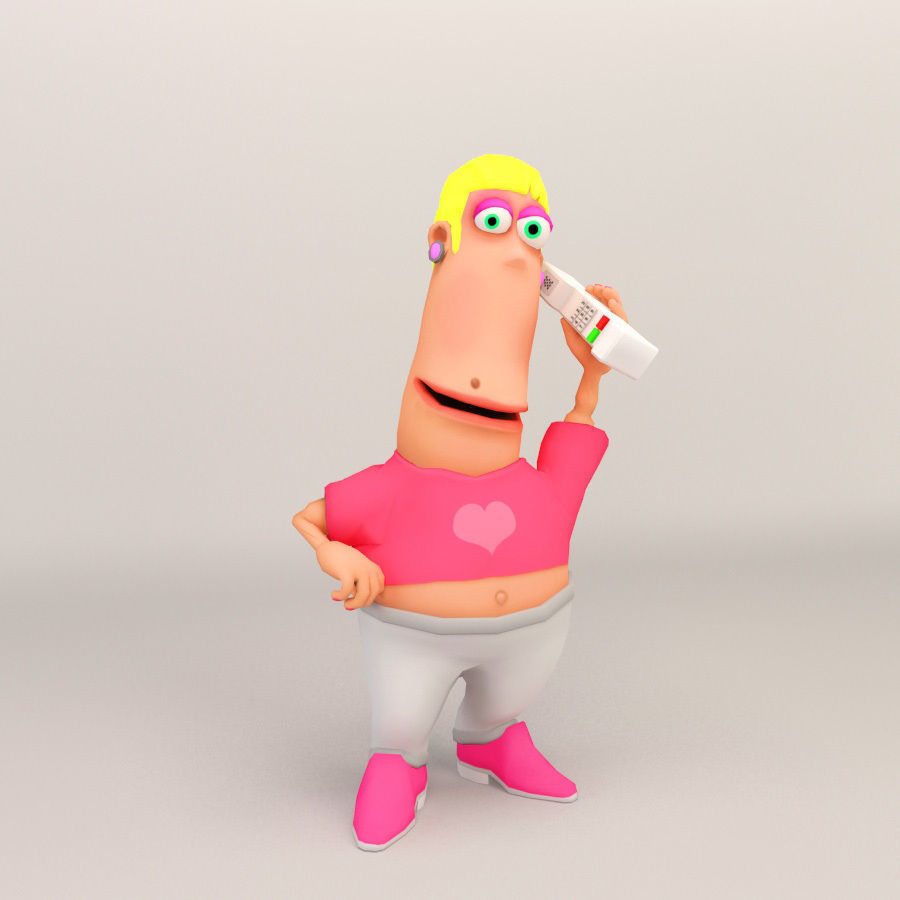Cartoon Character - Low Poly Low-poly 3D model_7
