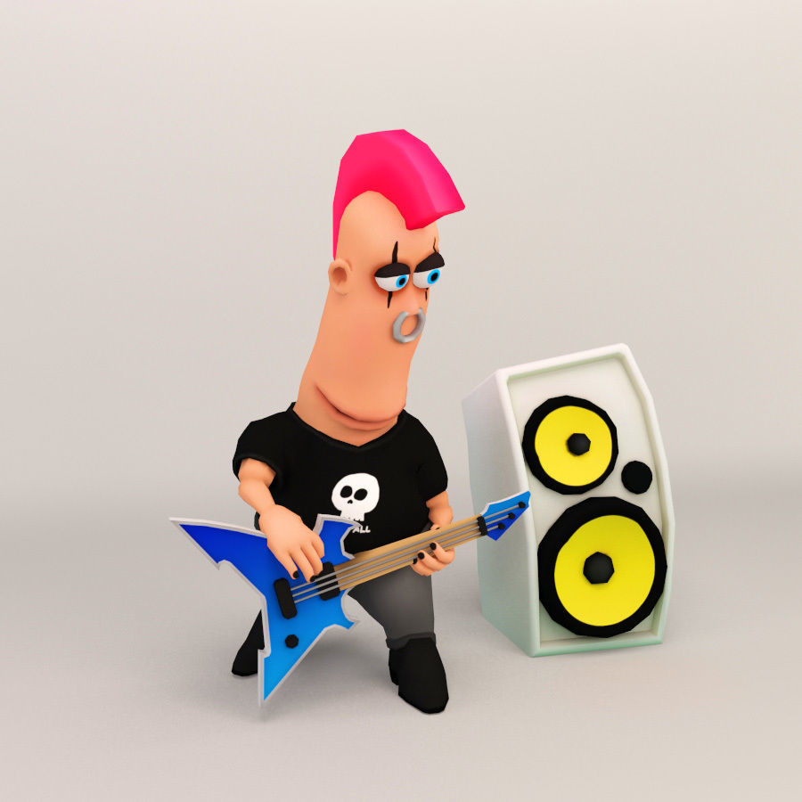 Cartoon Character - Low Poly Low-poly 3D model_9