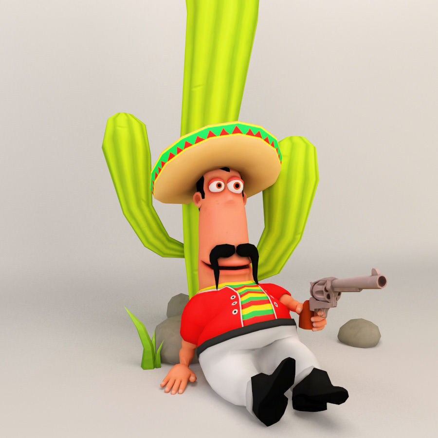 Cartoon Character - Low Poly Low-poly 3D model_8