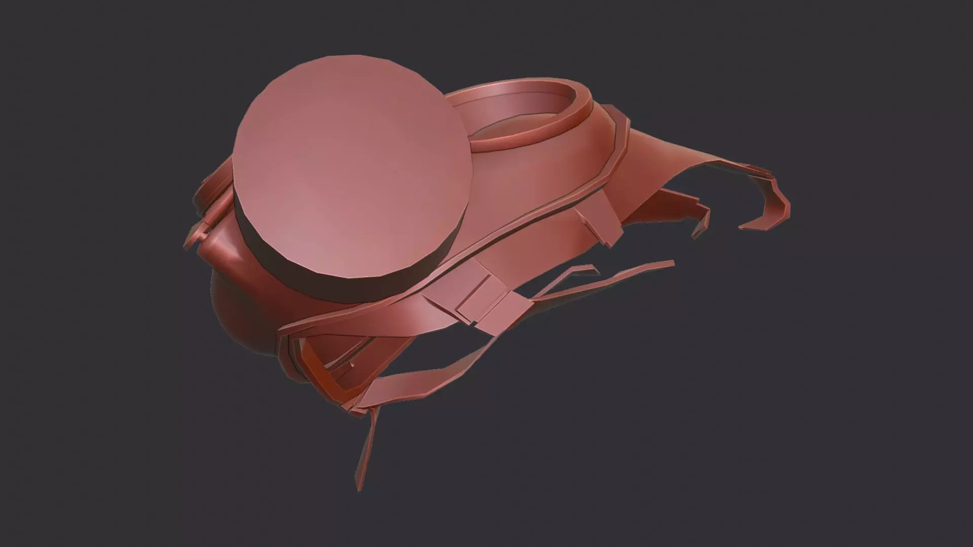 Gas Mask Stow Accessory for Tactical Figures Low-poly 3D model_6