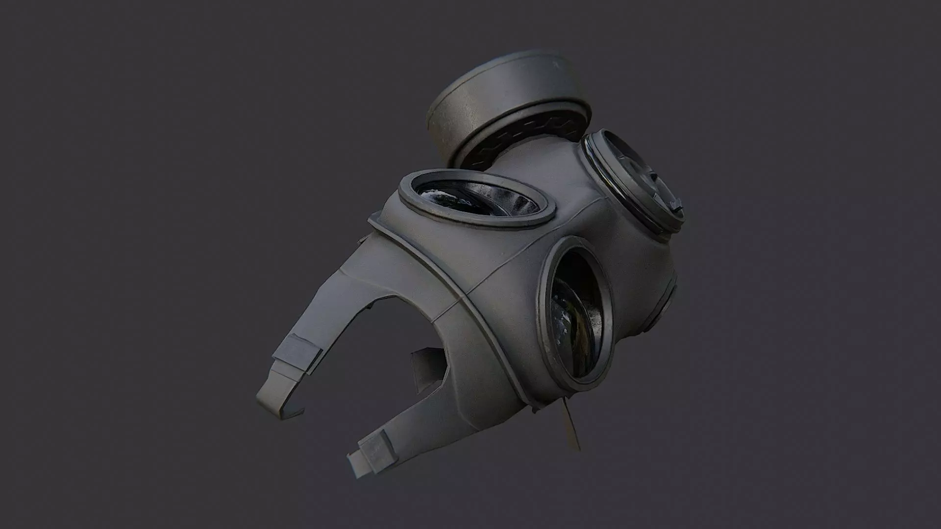 Gas Mask Stow Accessory for Tactical Figures Low-poly 3D model_3