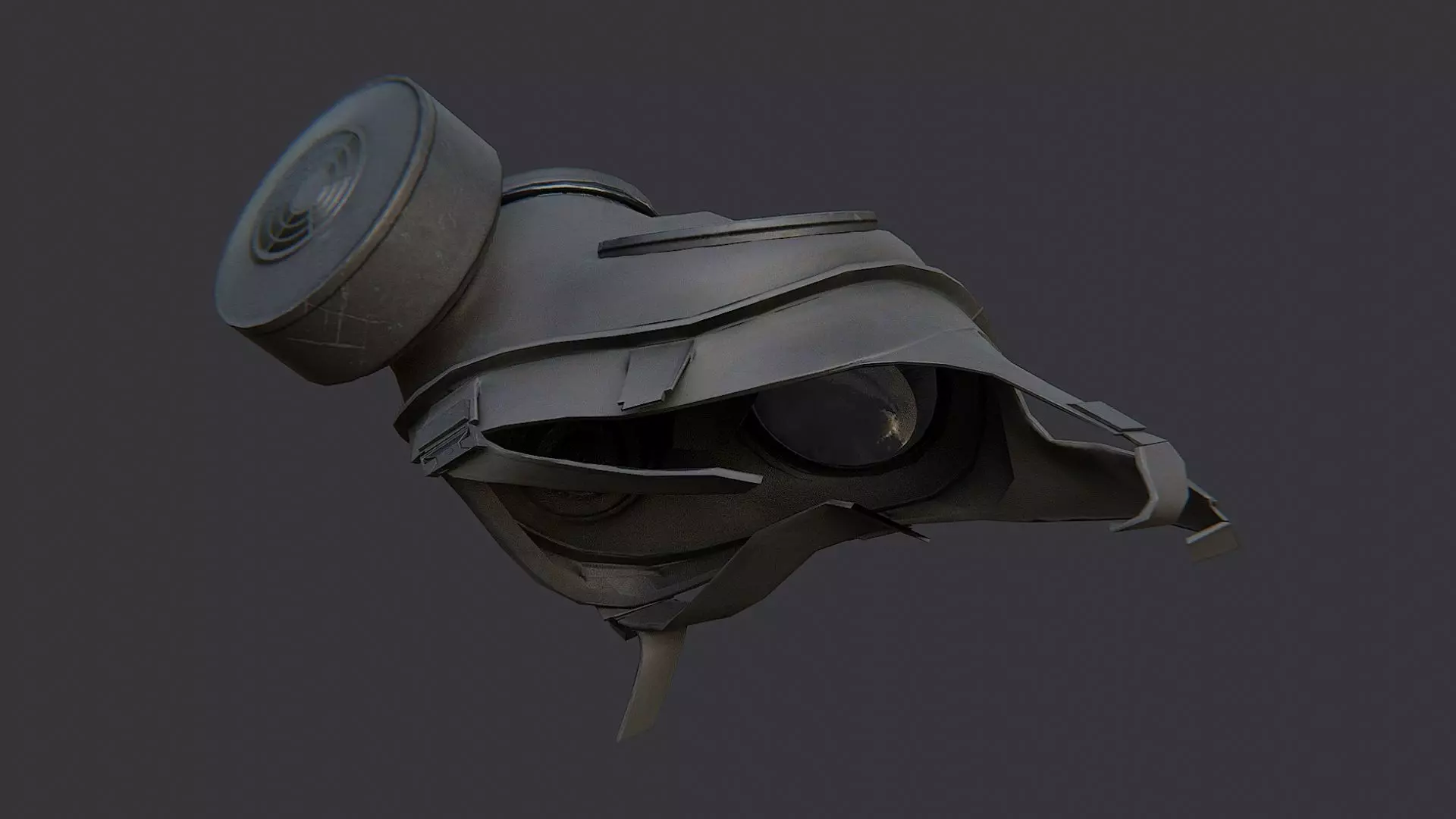 Gas Mask Stow Accessory for Tactical Figures Low-poly 3D model_2