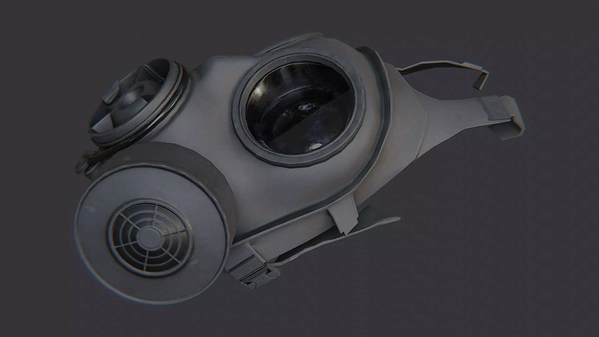 Gas Mask Stow Accessory for Tactical Figures Low-poly 3D model_4