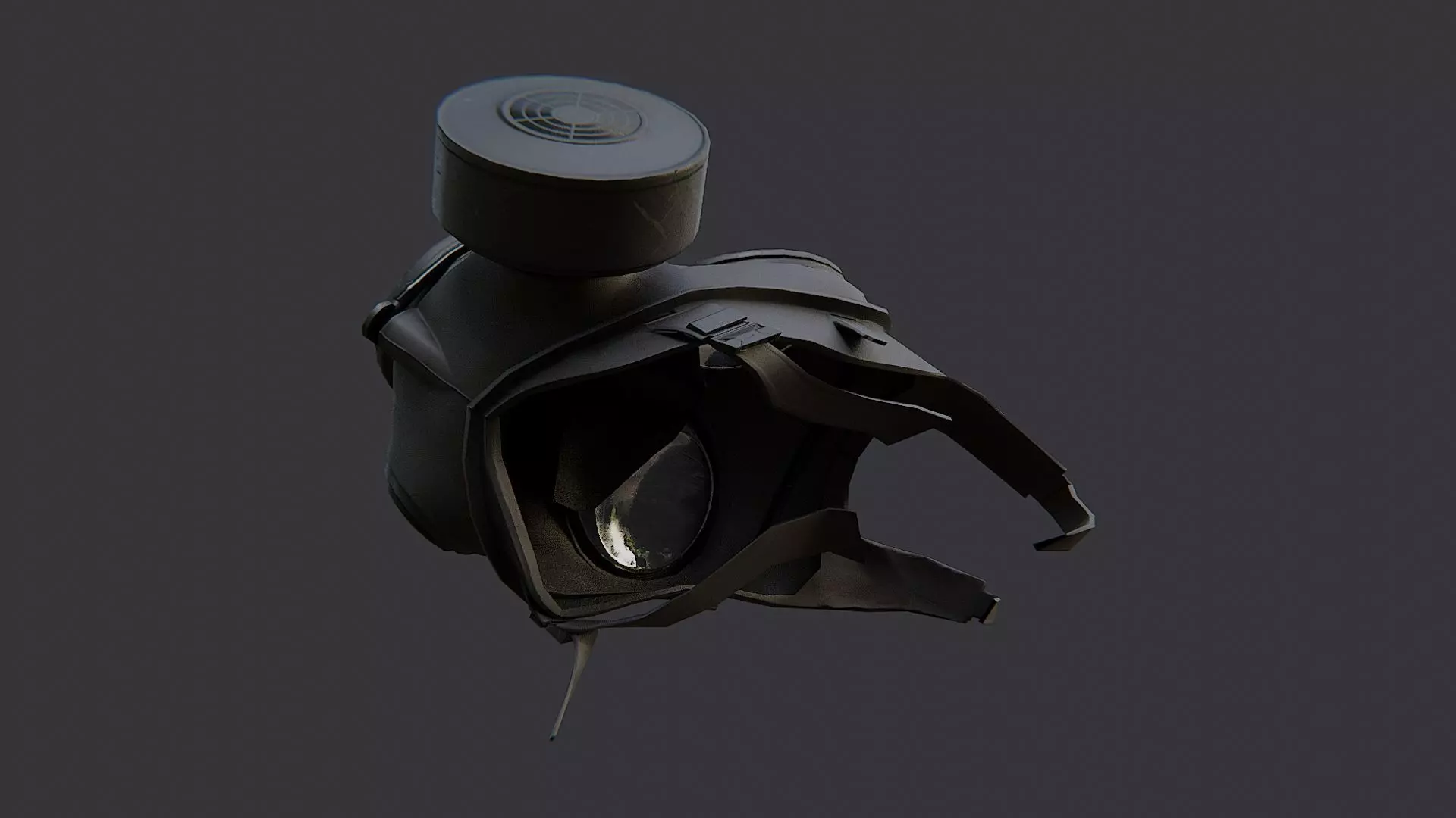 Gas Mask Stow Accessory for Tactical Figures Low-poly 3D model_5