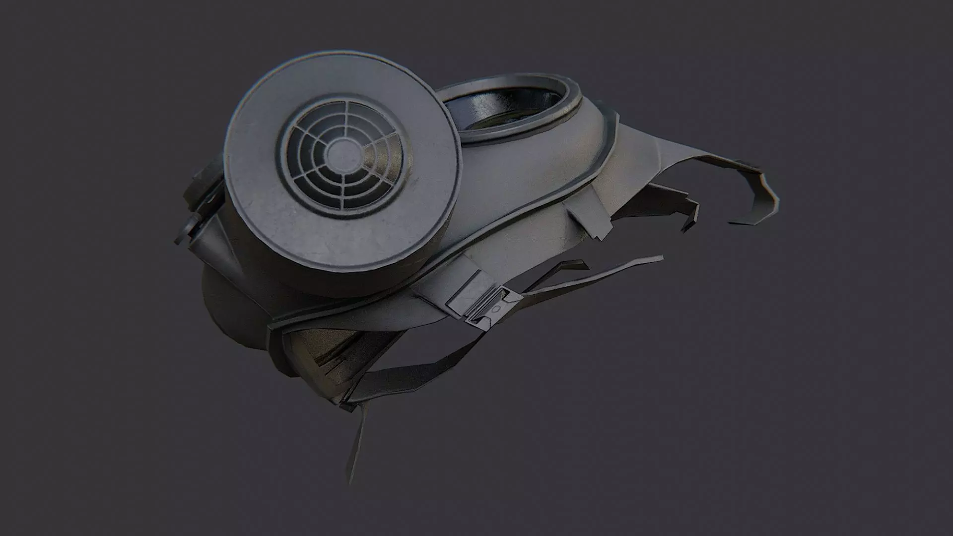 Gas Mask Stow Accessory for Tactical Figures Low-poly 3D model_0