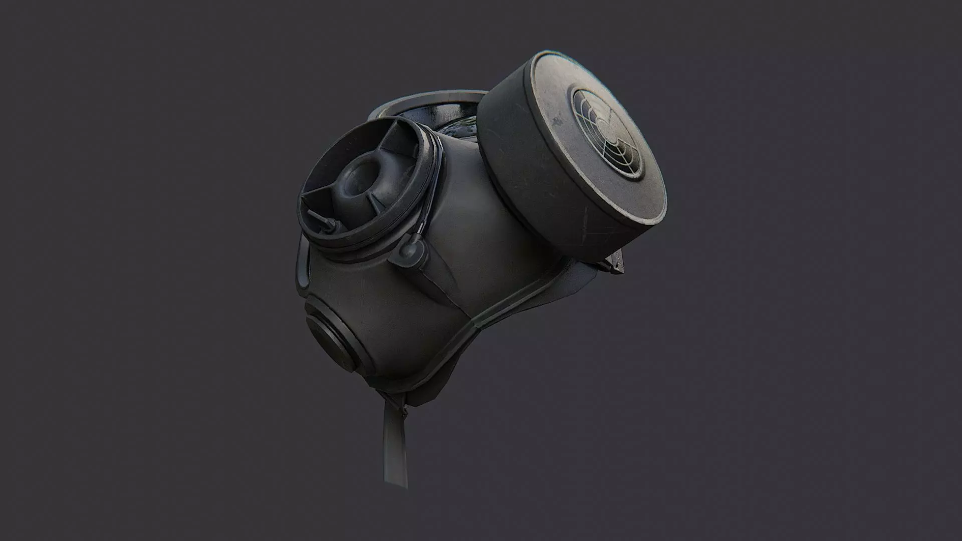 Gas Mask Stow Accessory for Tactical Figures Low-poly 3D model_1