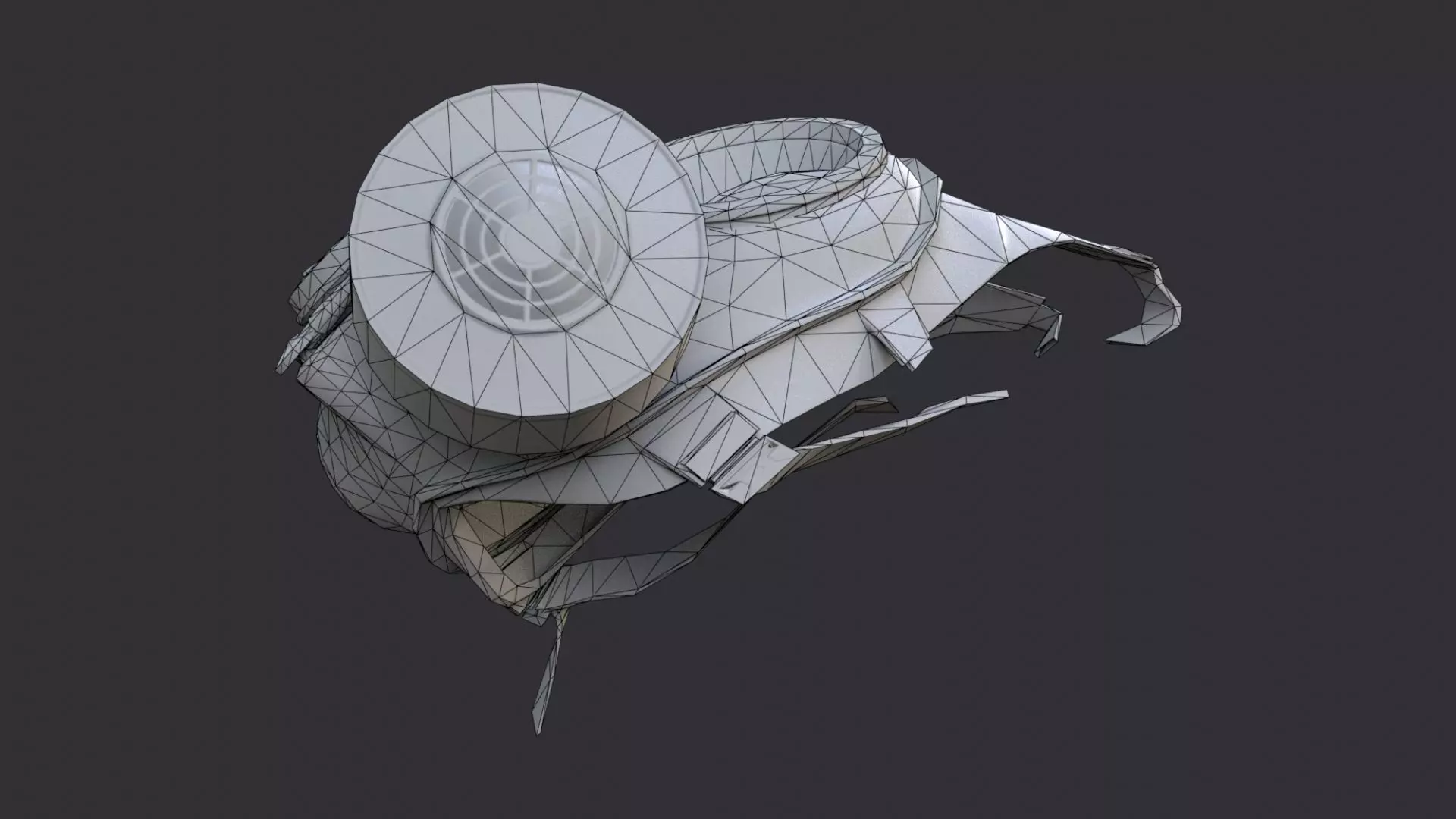 Gas Mask Stow Accessory for Tactical Figures Low-poly 3D model_7