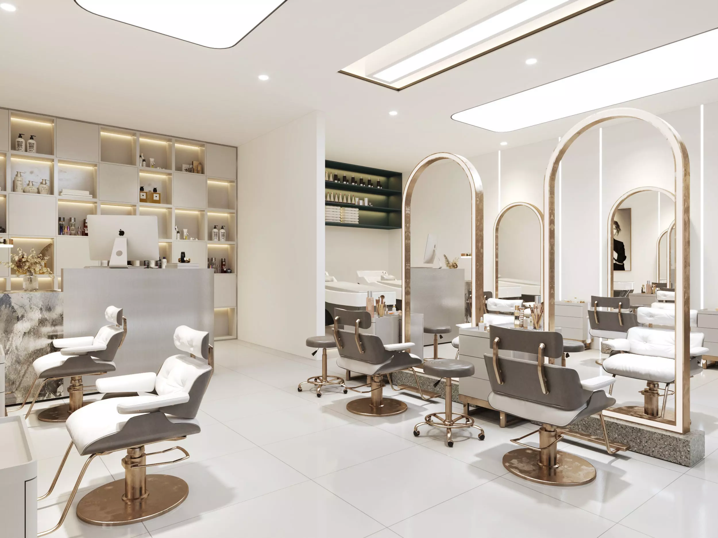 barbershop Low-poly 3D model_1
