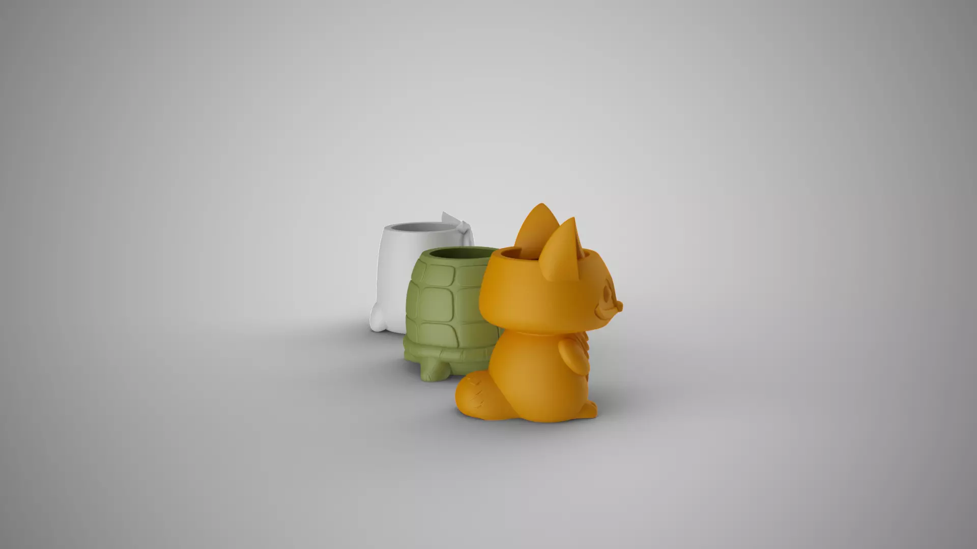 Animals Planter 3D print model_2
