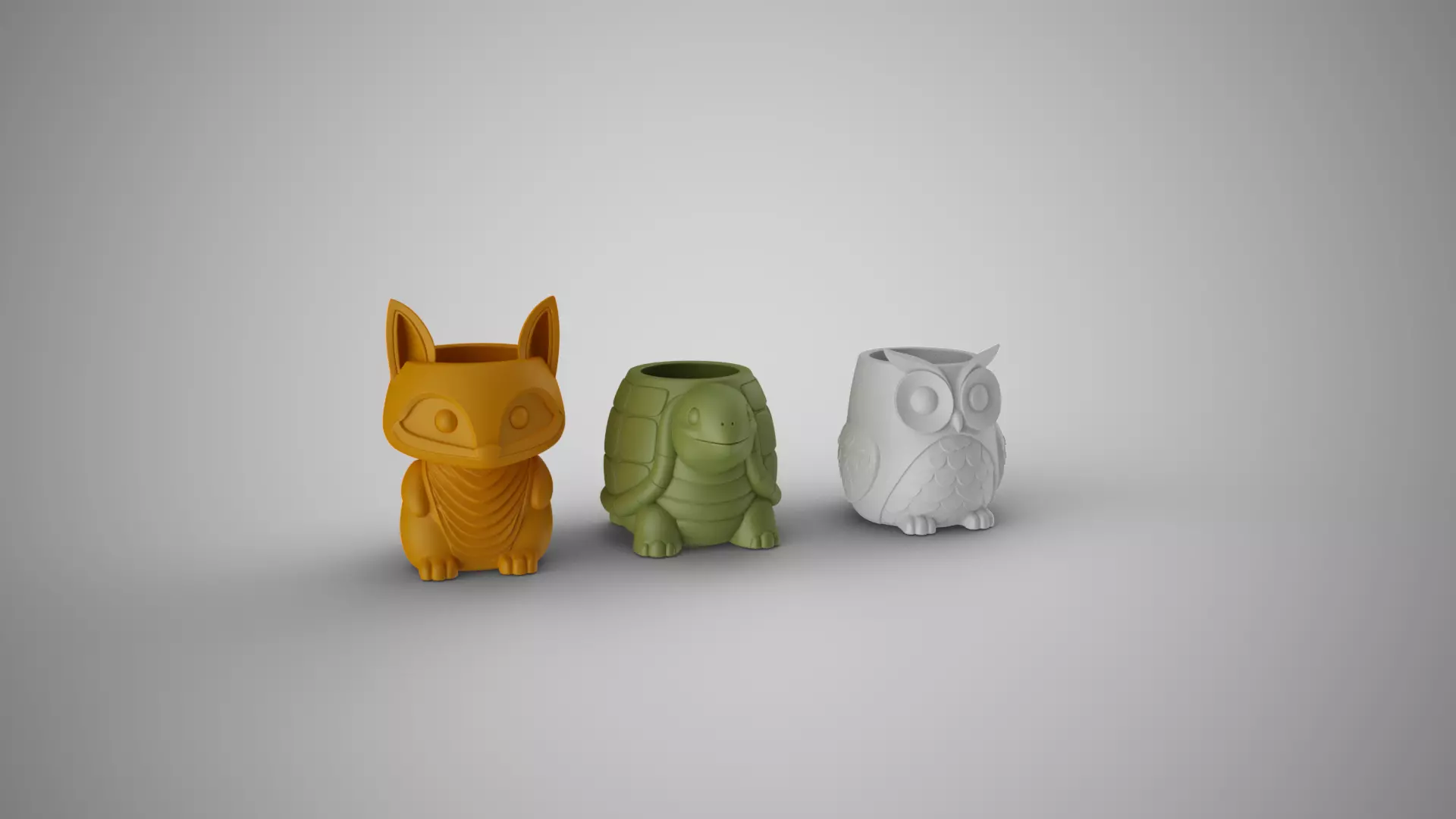 Animals Planter 3D print model_0