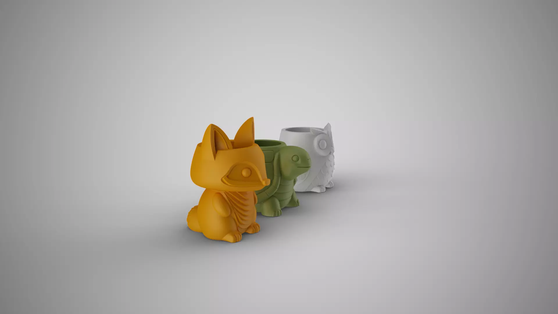 Animals Planter 3D print model_1