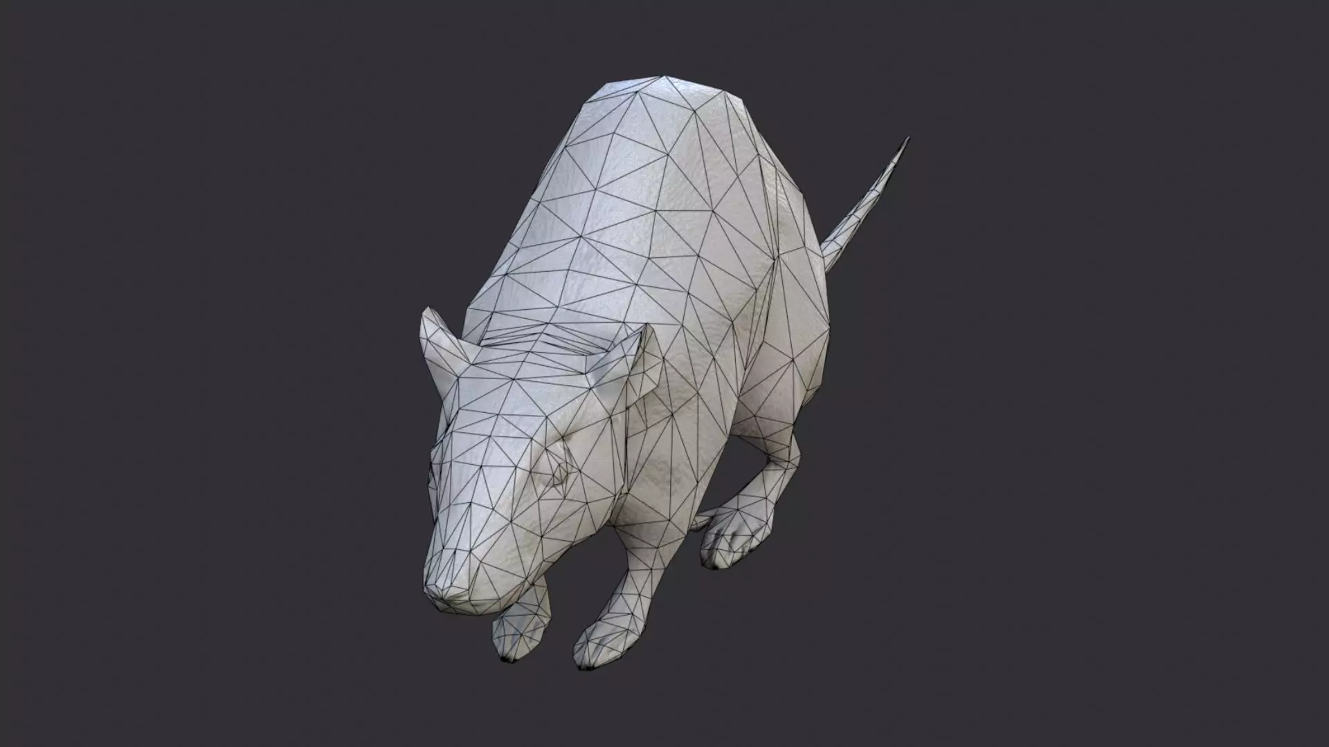 Zombie Rat Creature Asset Low-poly 3D model_7