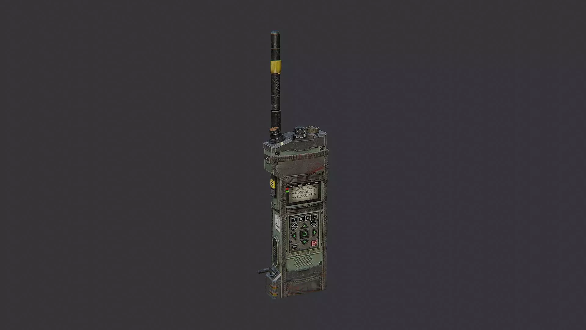 Extraction Radio Field Transceiver Low-poly 3D model_2