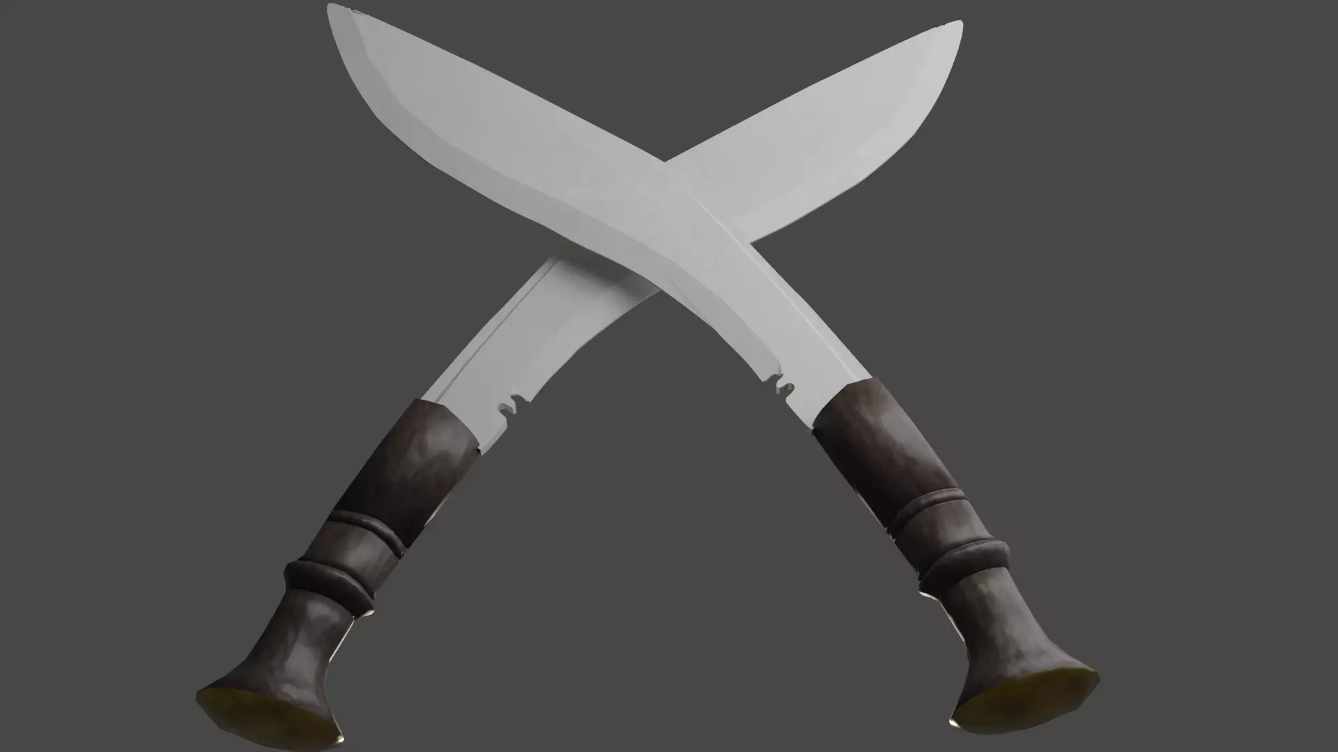 Nepali Khukuri Free low-poly 3D model_4