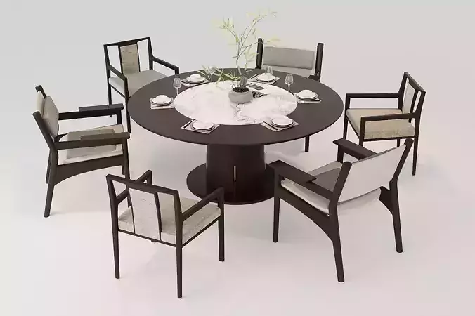 Dining table and chairs
