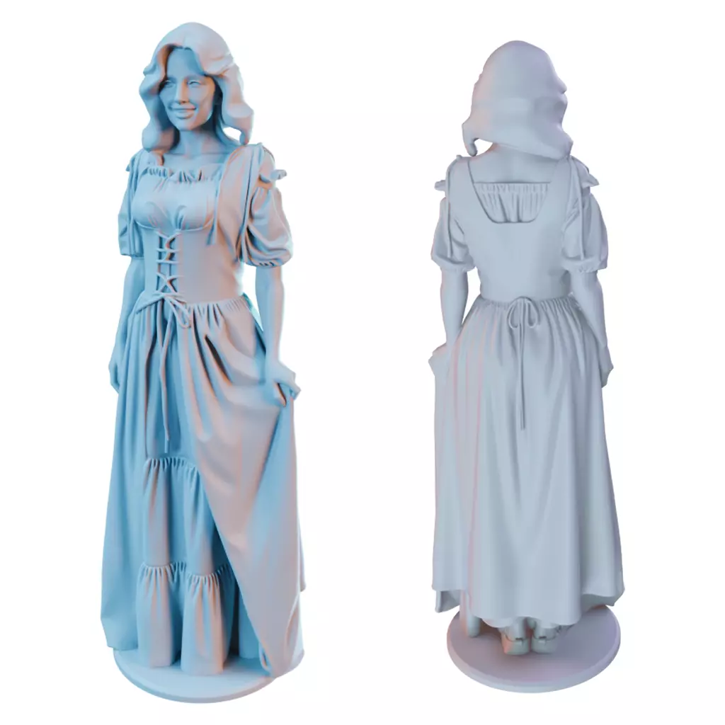 Victorian Lady Train Model 3D print model_0