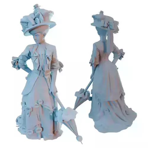 Victorian Lady Train Model