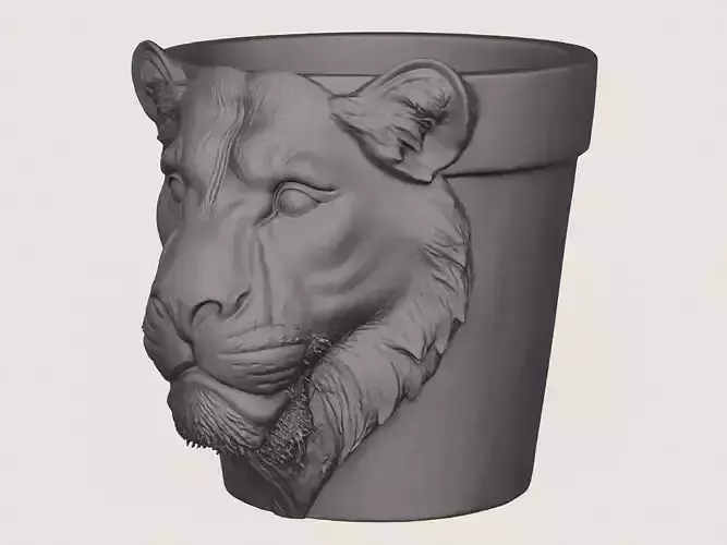 Lioness Head Planter