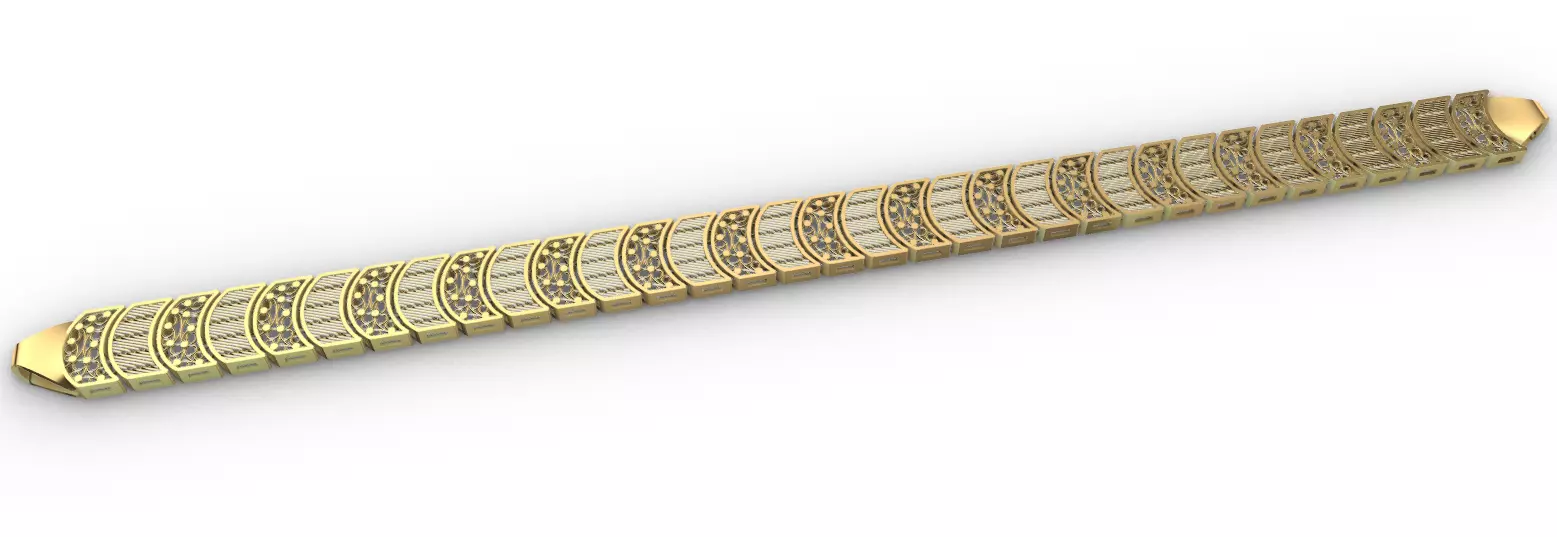 Gold bracelet chains new collection 51-60 3D print model 3D 3D print model_6