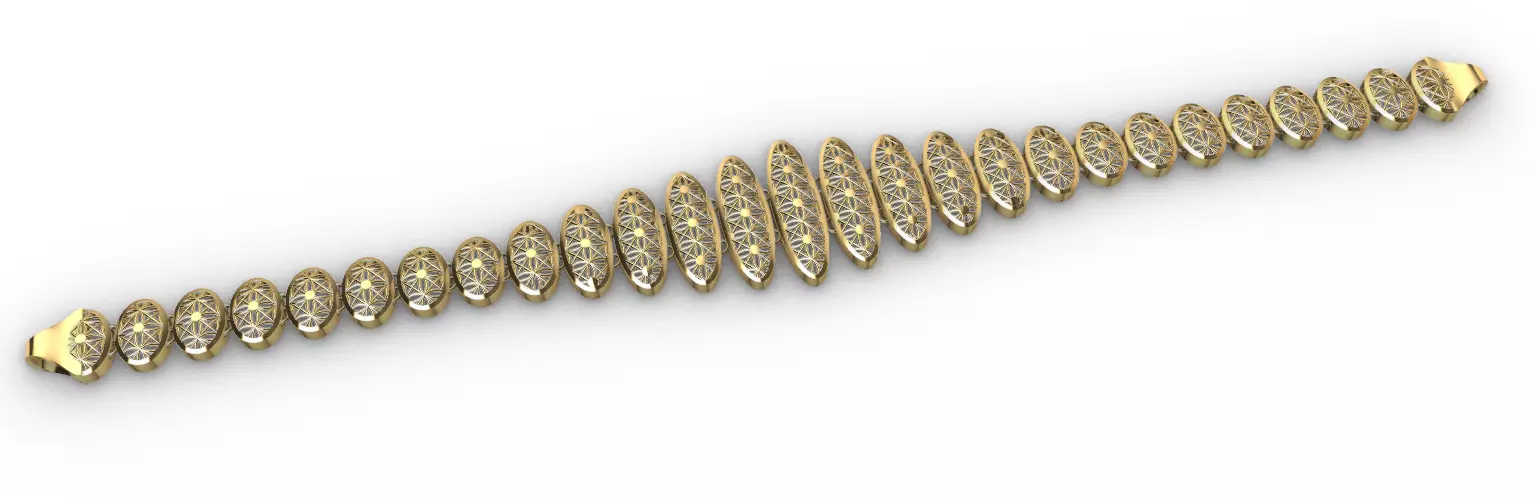 Gold bracelet chains new collection 51-60 3D print model 3D 3D print model_7