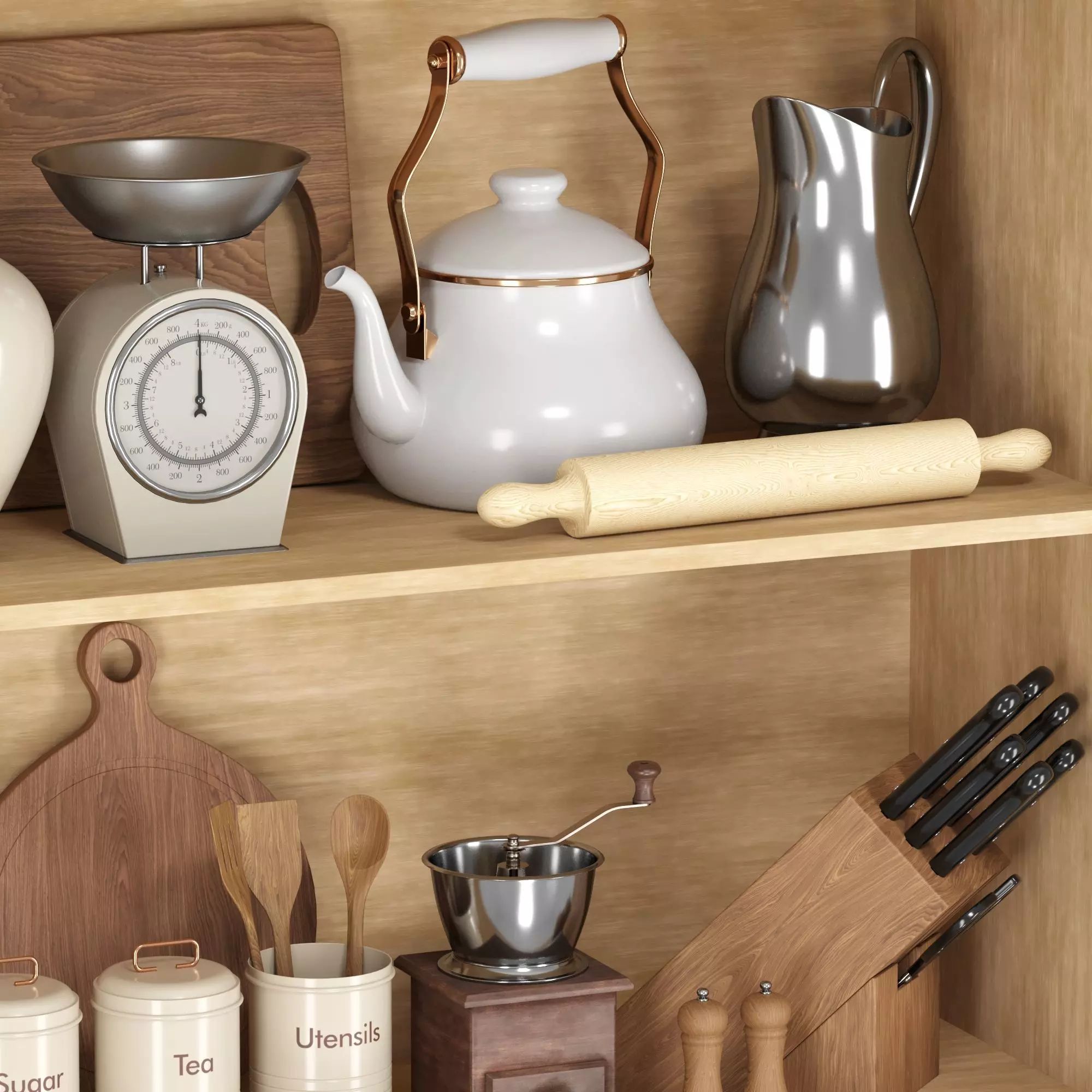 Kitchenware set 01 3D model_3
