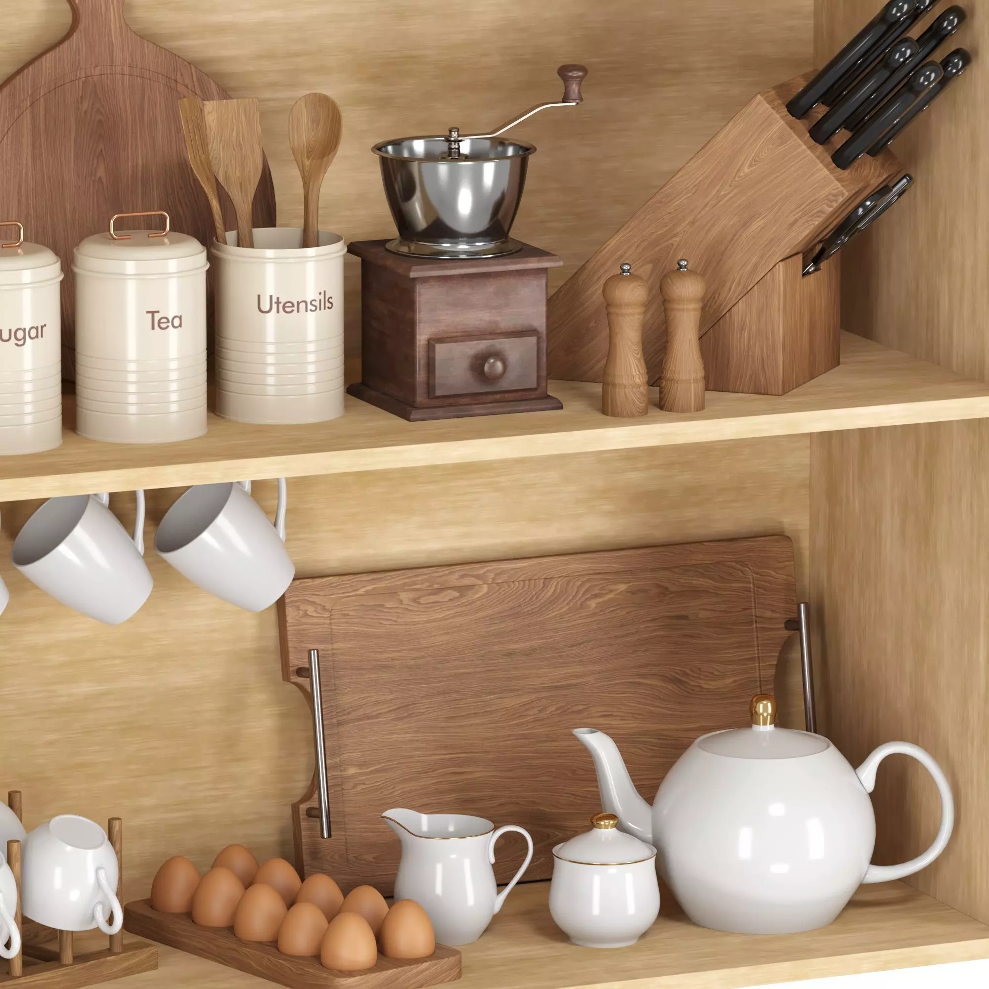 Kitchenware set 01 3D model_4