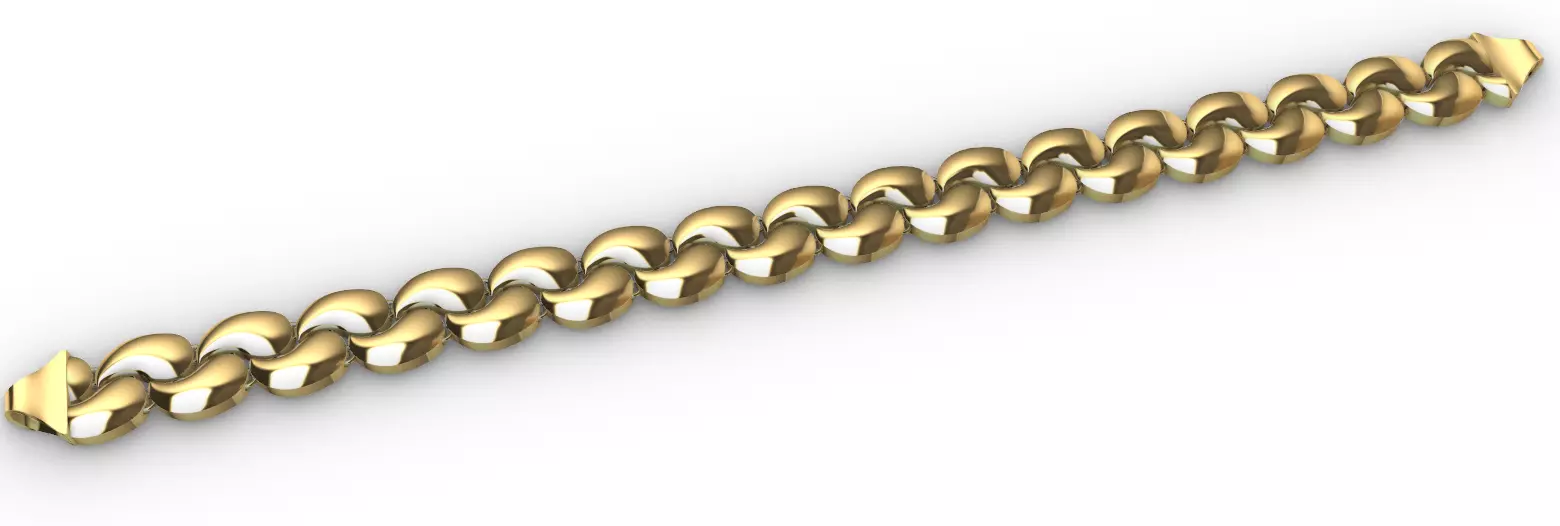 Gold bracelet chains new collection 61-70 3D print model 3D 3D print model_5