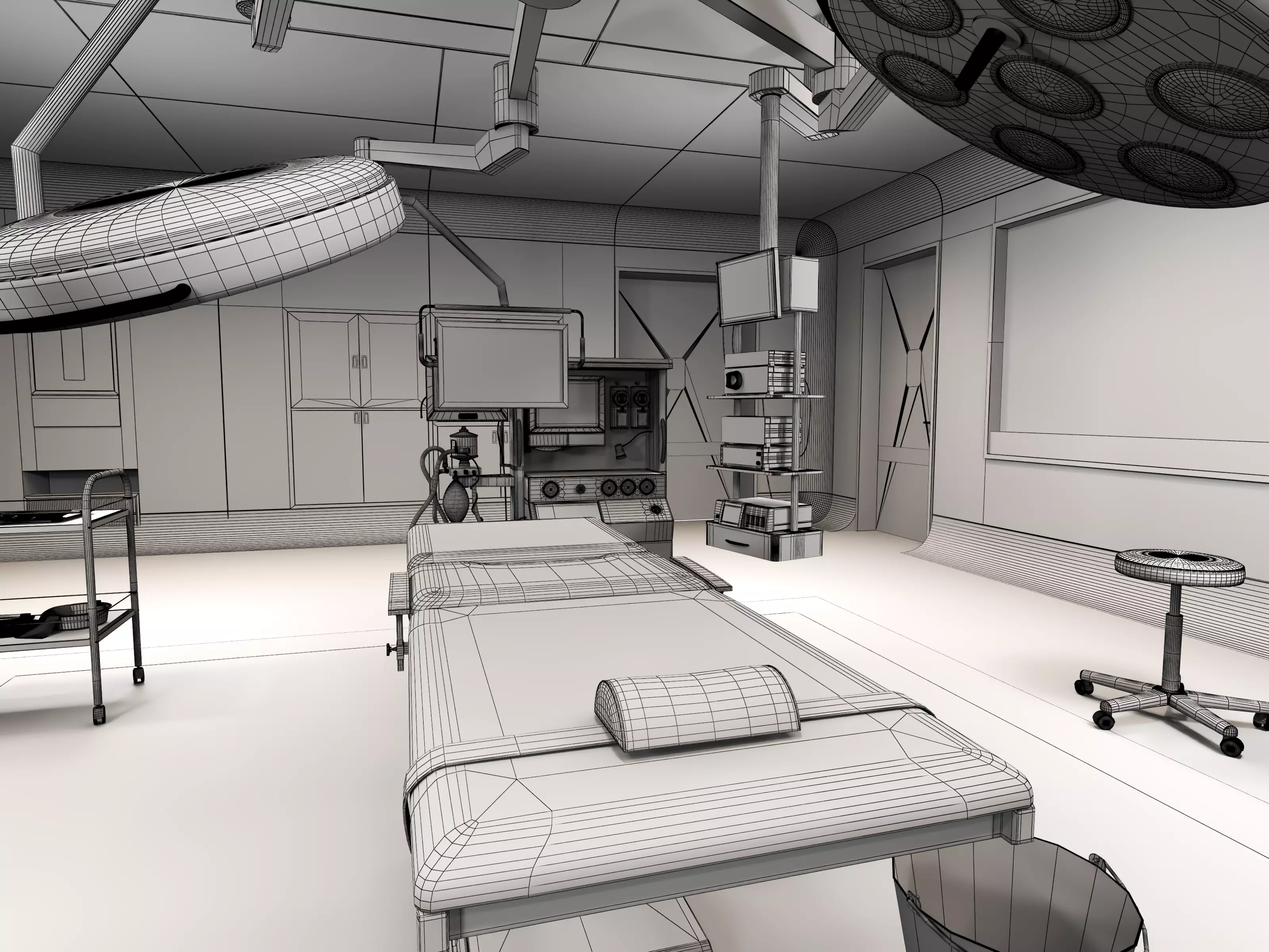 urgical operating room with equipment 3D model_16