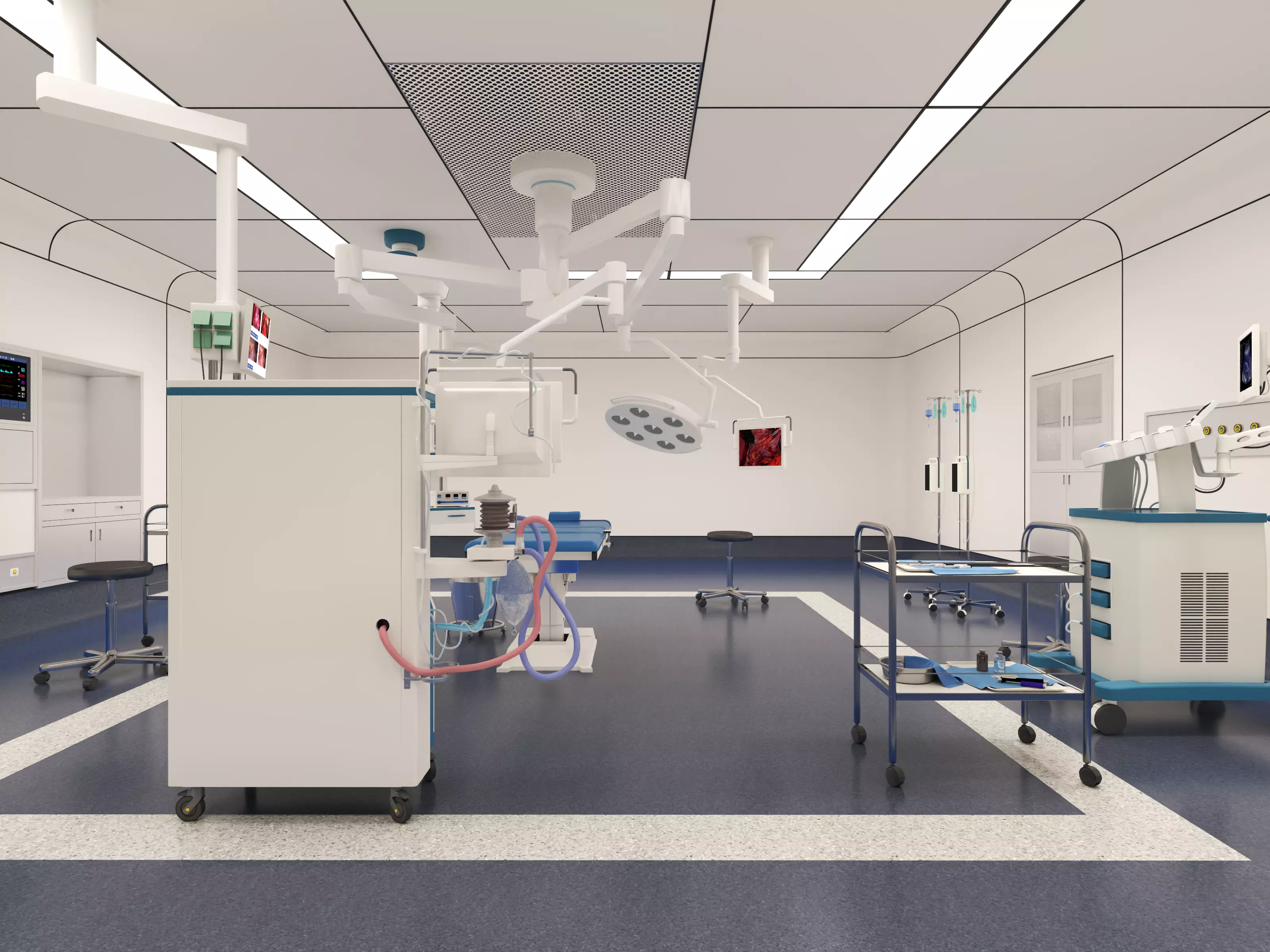urgical operating room with equipment 3D model_8