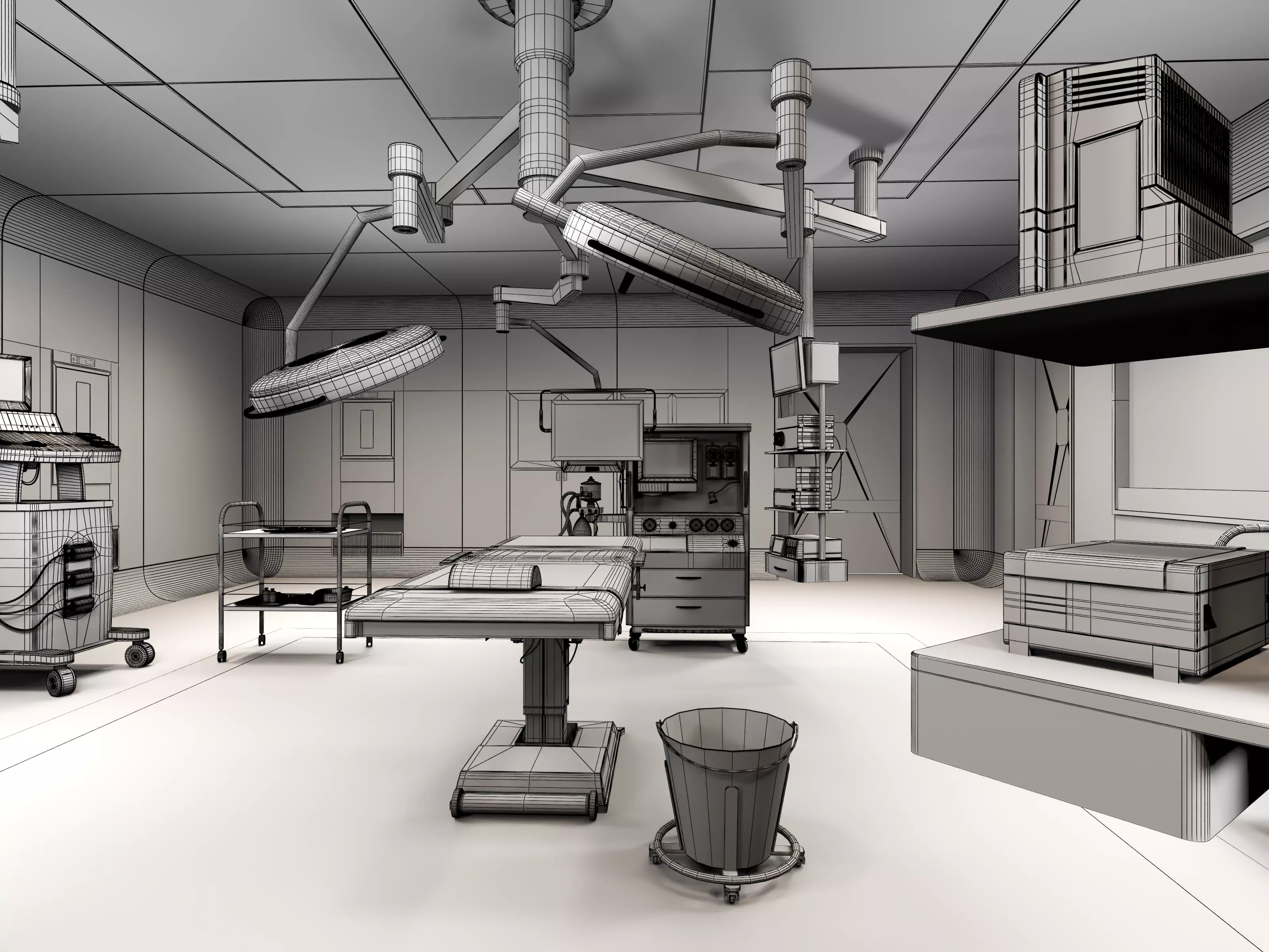 urgical operating room with equipment 3D model_19