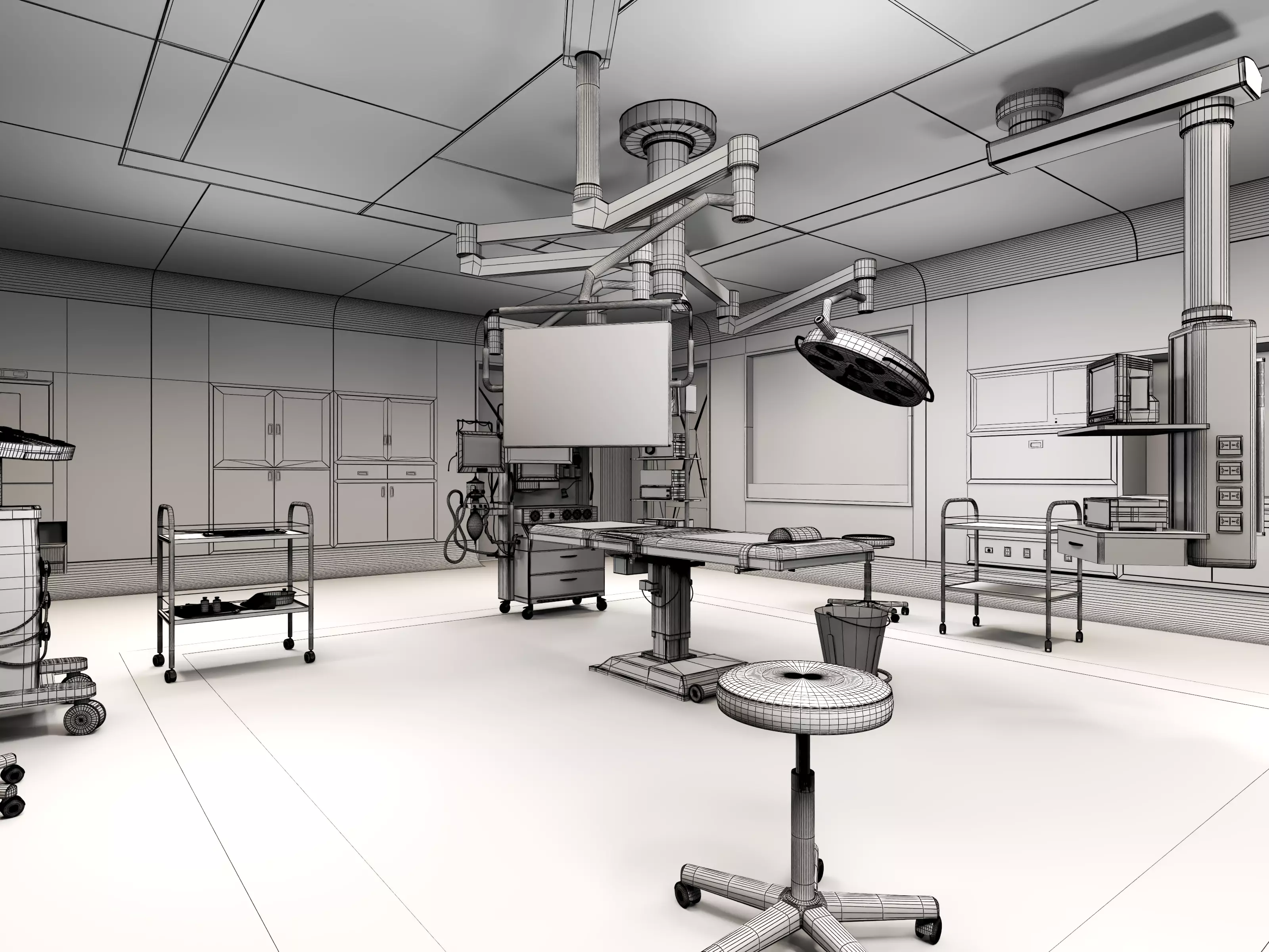 urgical operating room with equipment 3D model_20