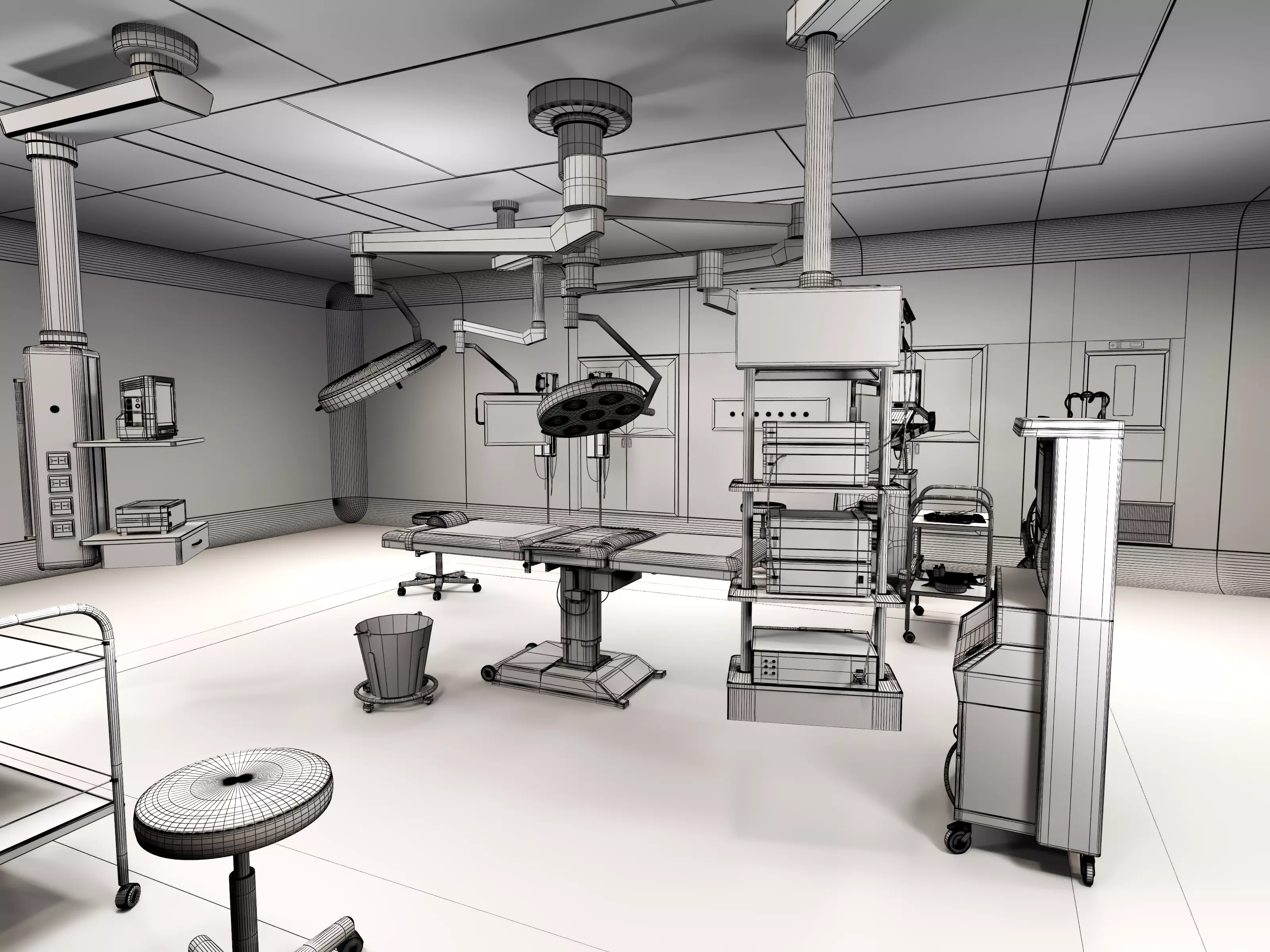 urgical operating room with equipment 3D model_25