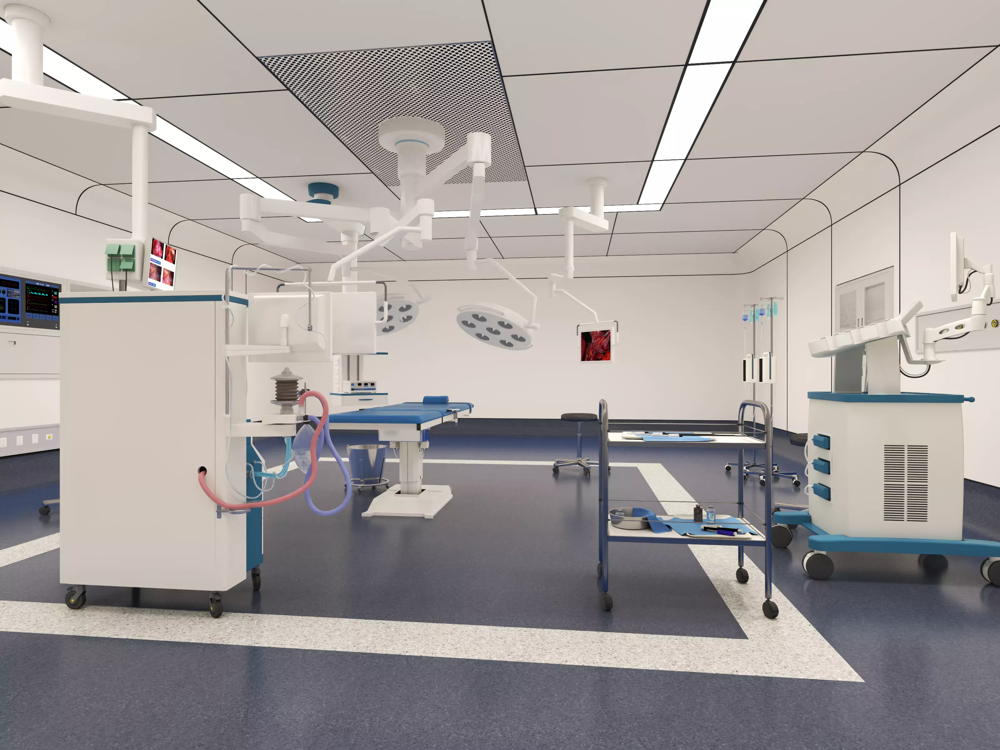 urgical operating room with equipment 3D model_7