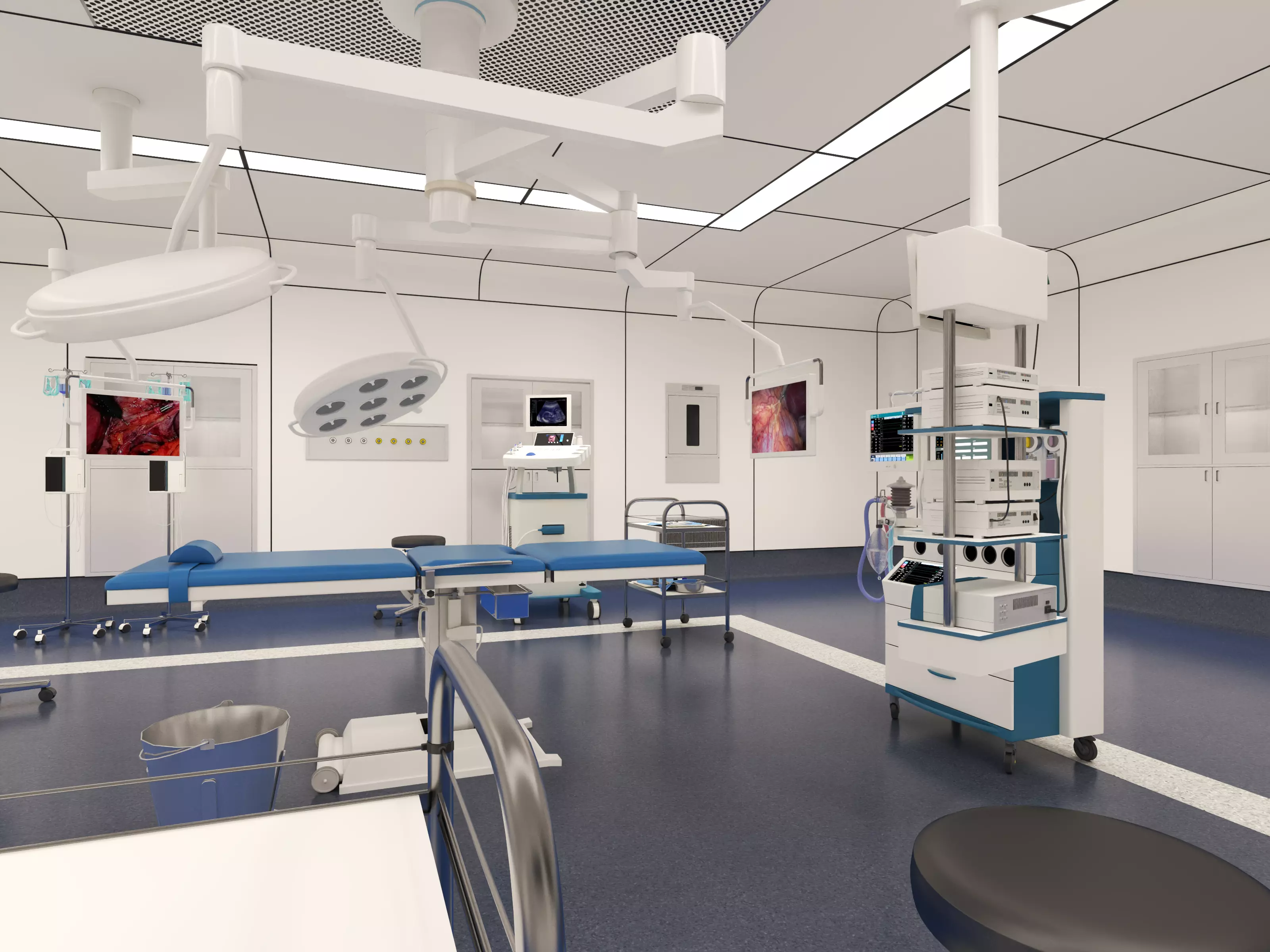 urgical operating room with equipment 3D model_4