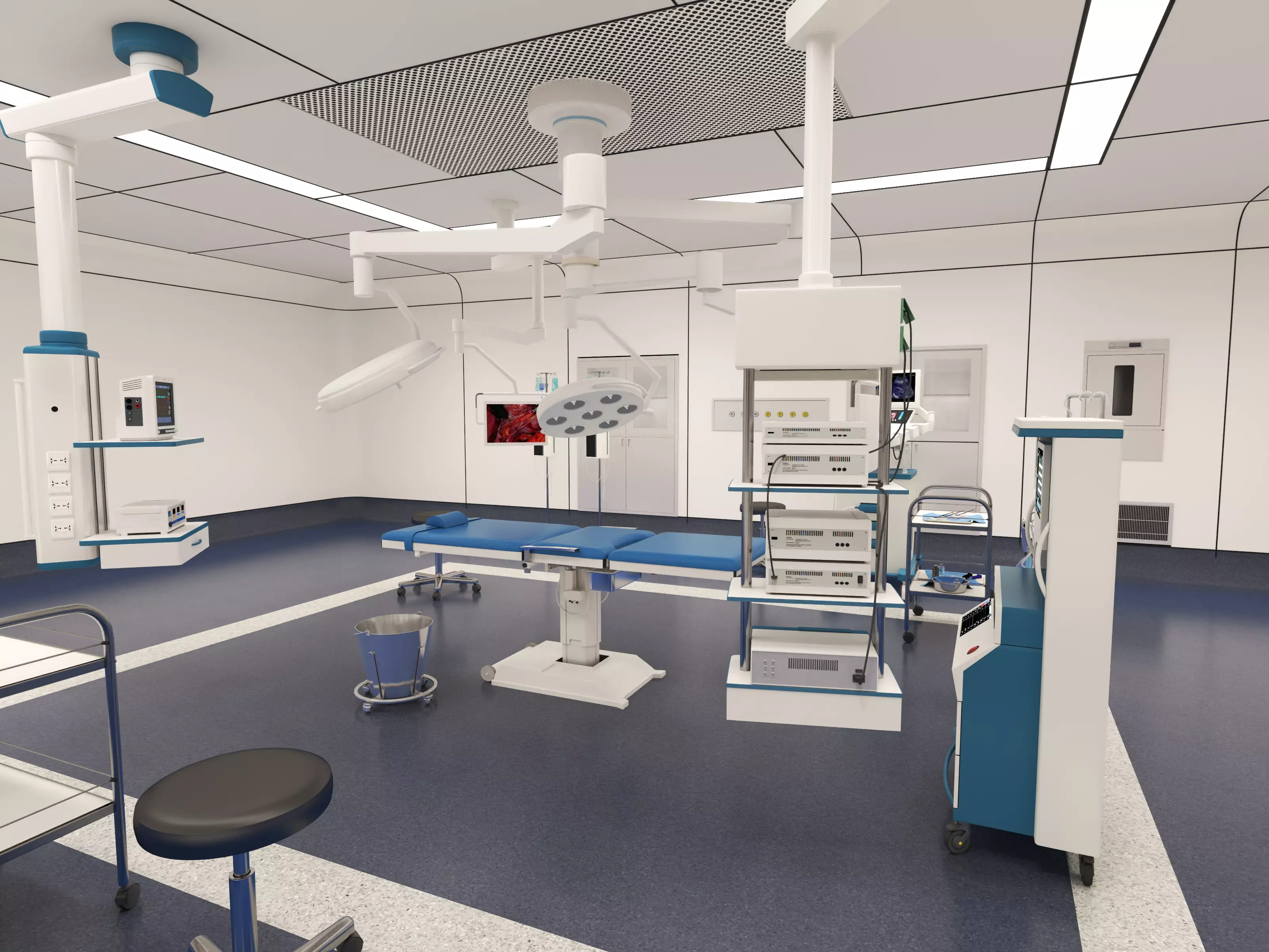 urgical operating room with equipment 3D model_13