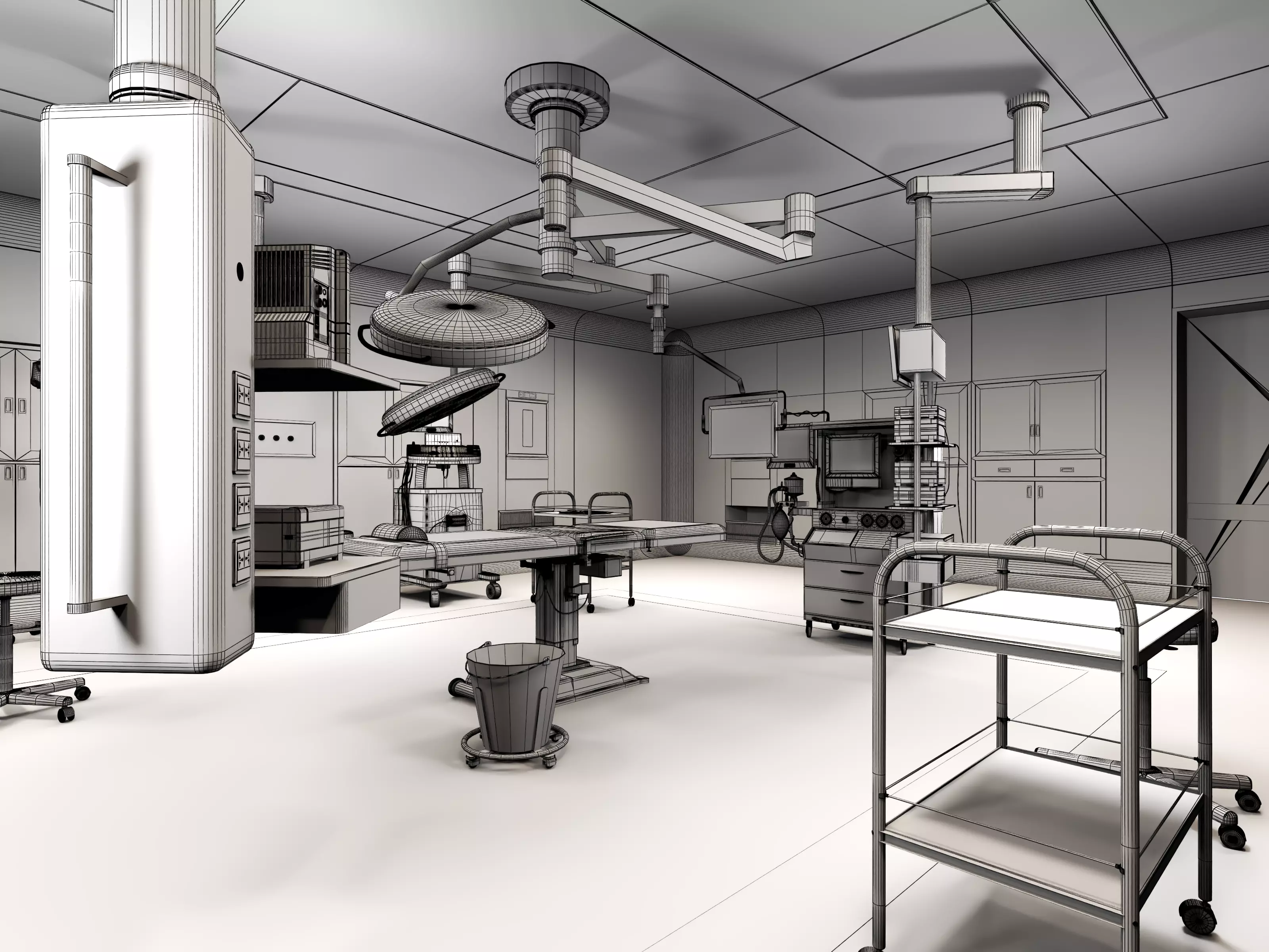 urgical operating room with equipment 3D model_15