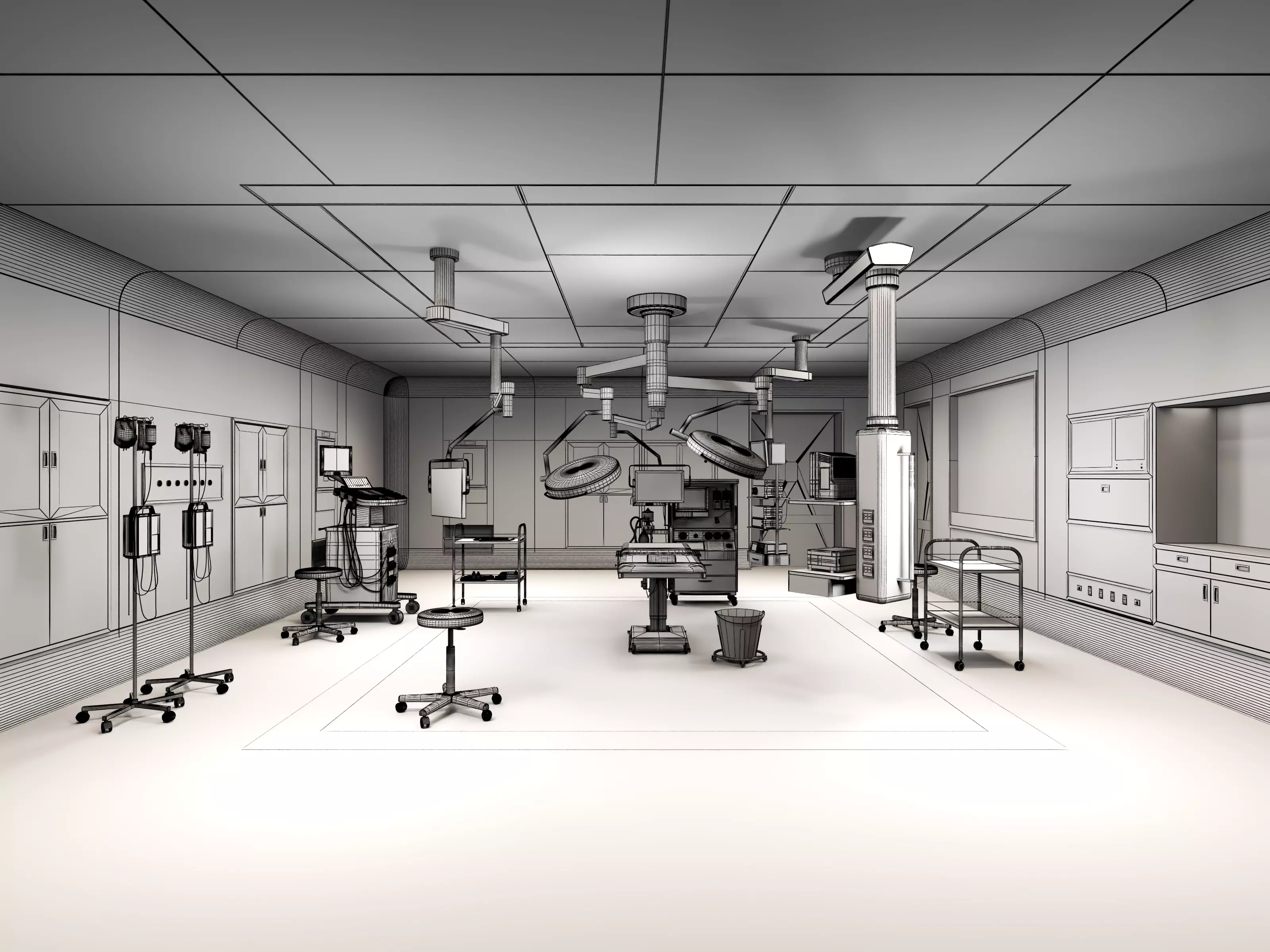 urgical operating room with equipment 3D model_18