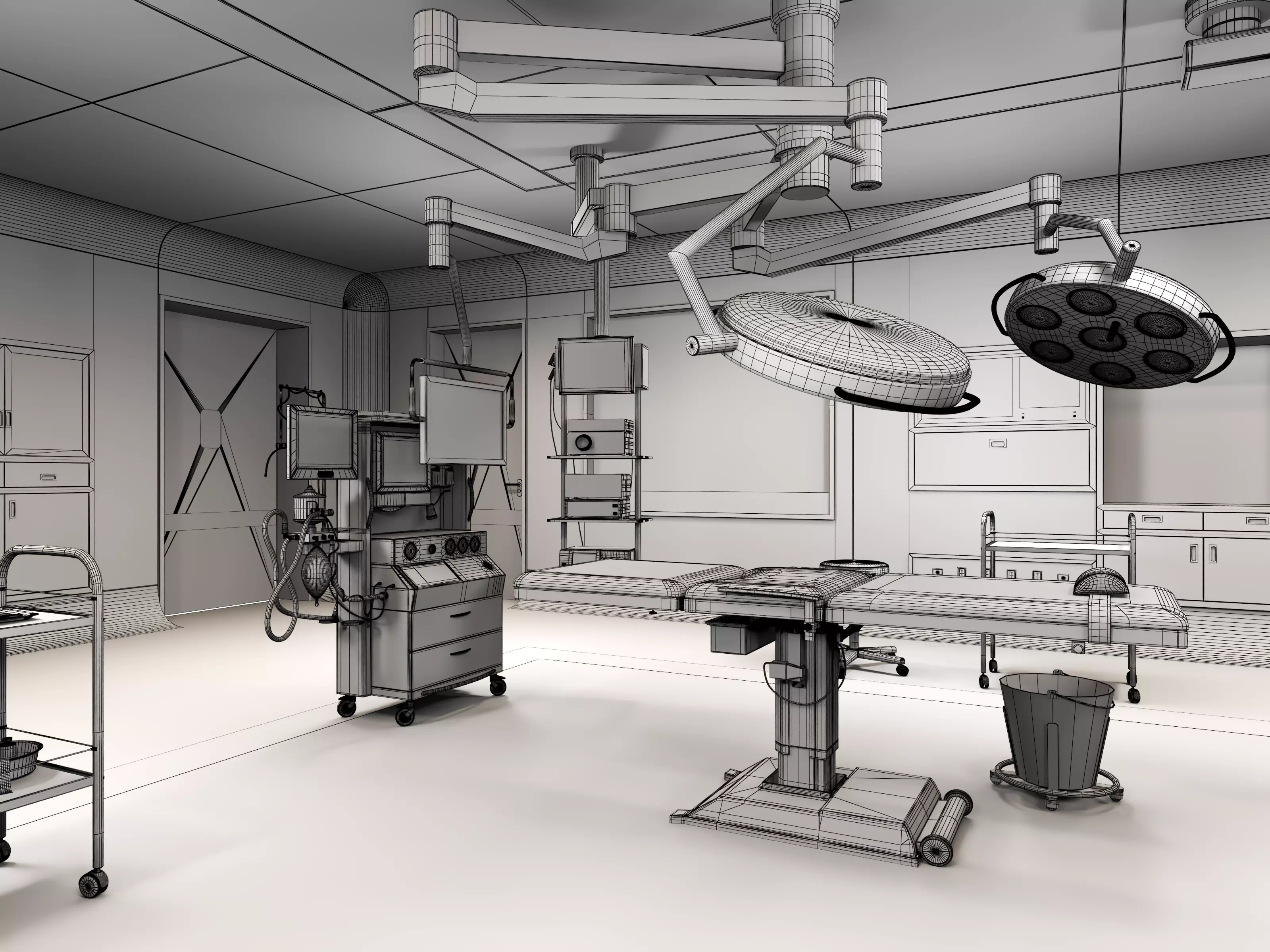 urgical operating room with equipment 3D model_22