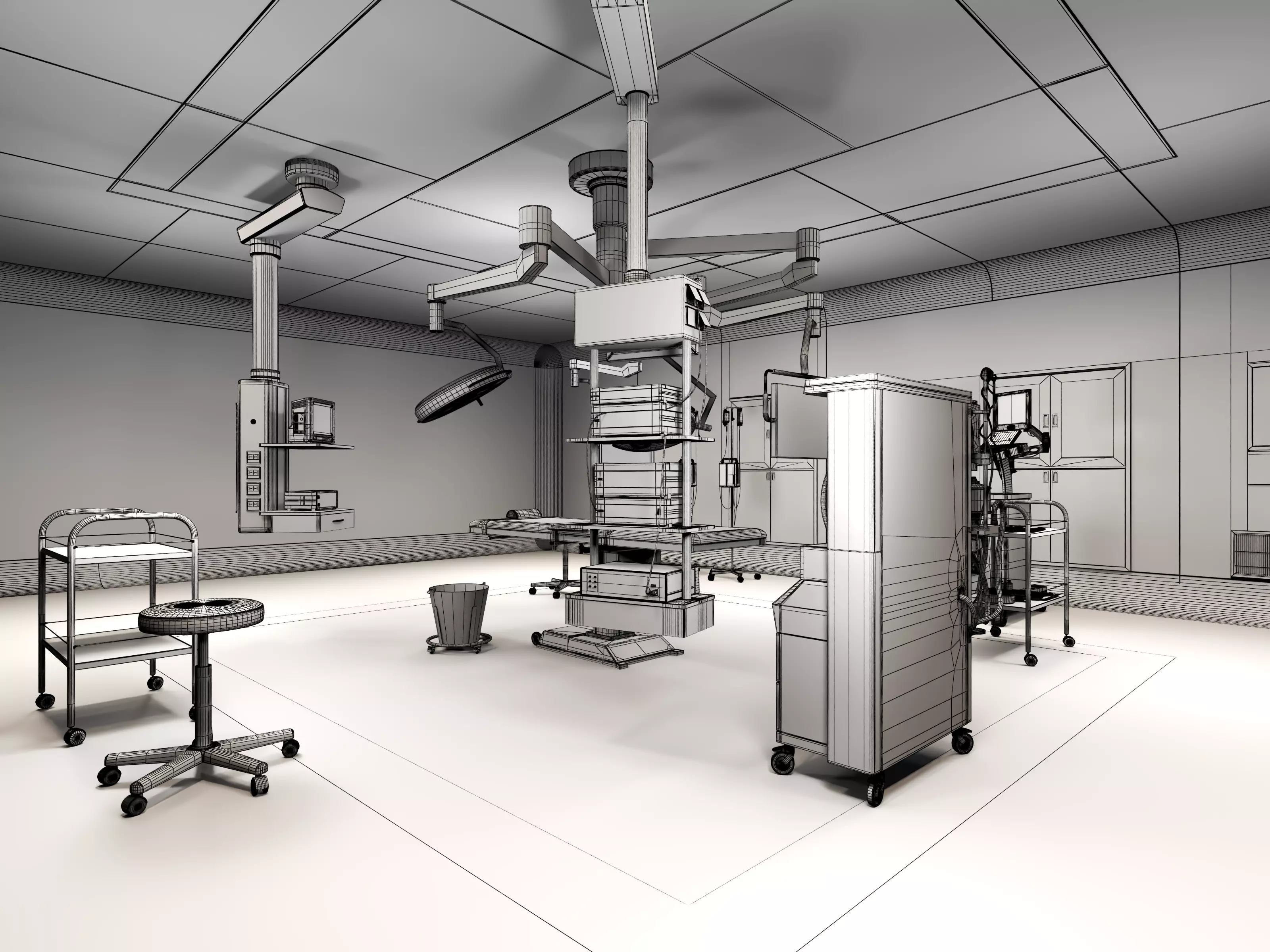 urgical operating room with equipment 3D model_23