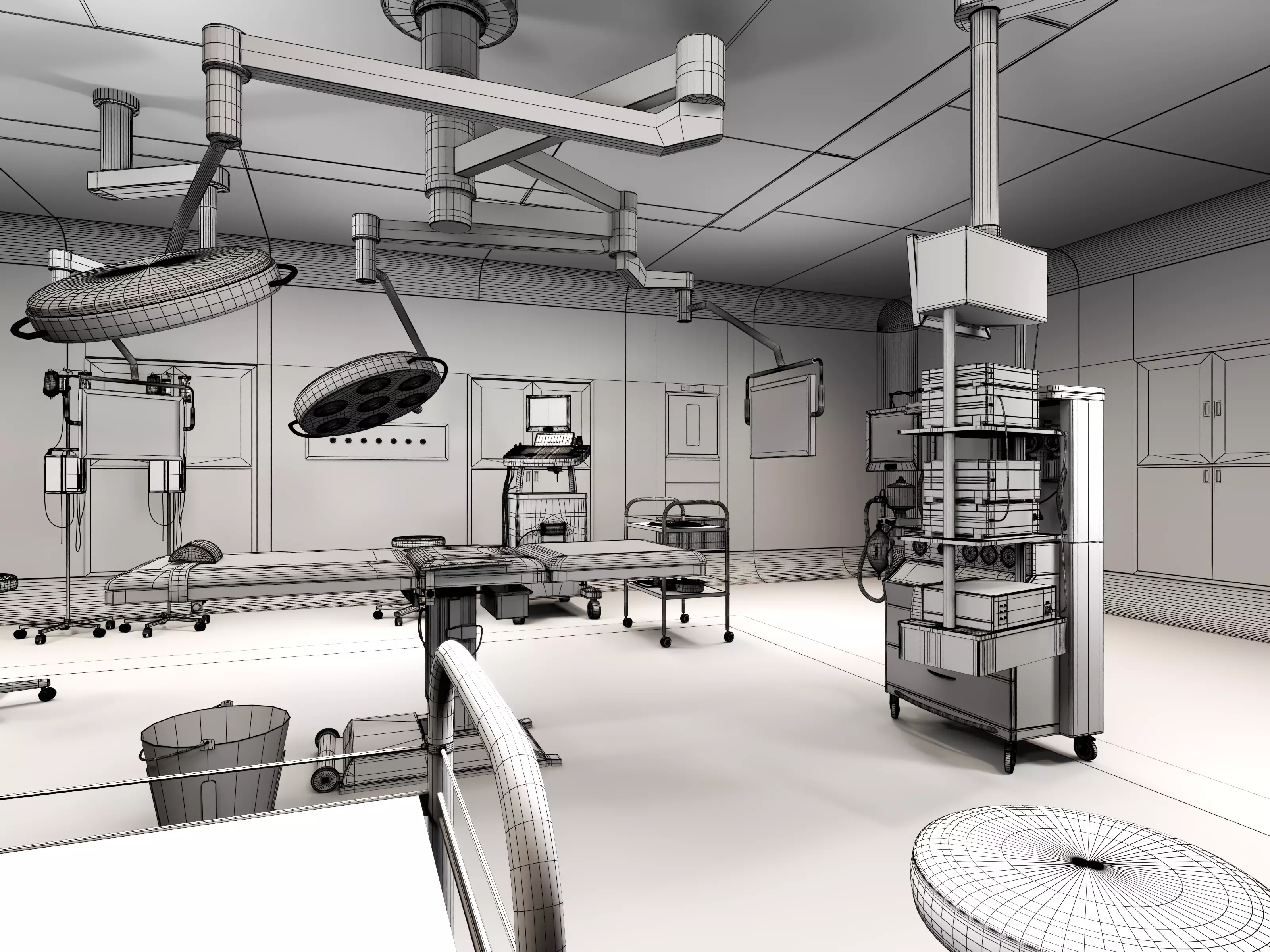 urgical operating room with equipment 3D model_21