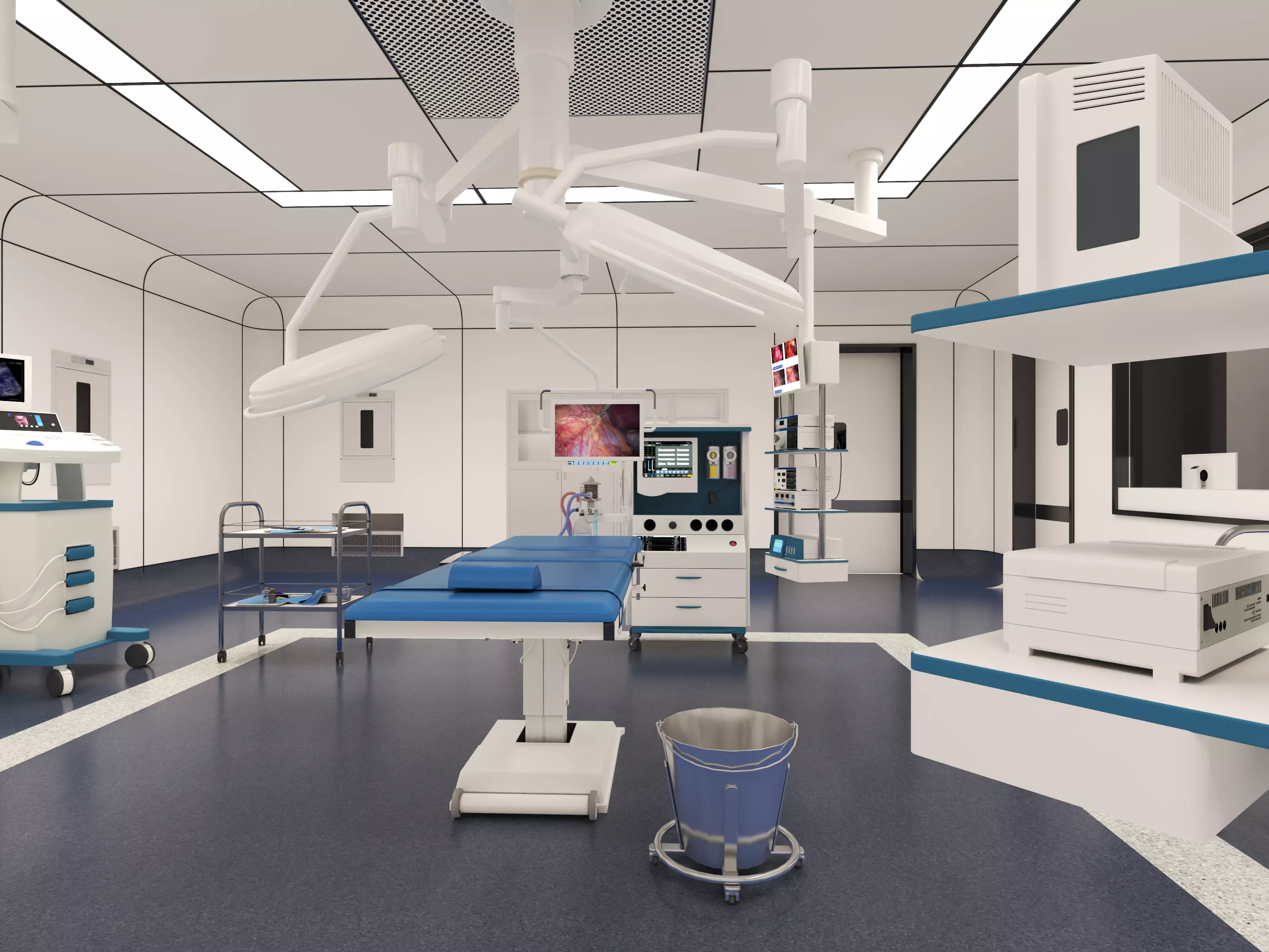 urgical operating room with equipment 3D model_2