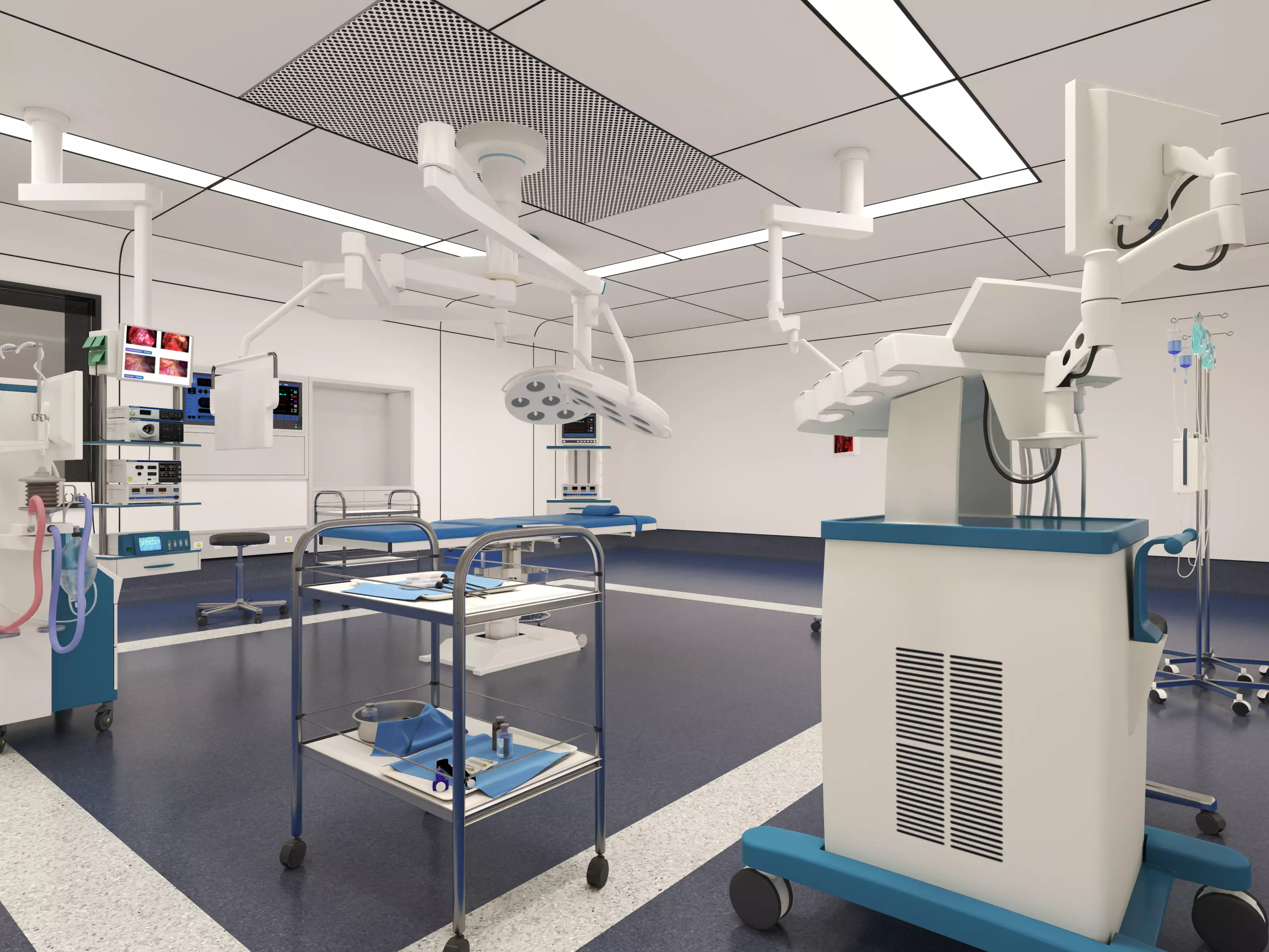 urgical operating room with equipment 3D model_6