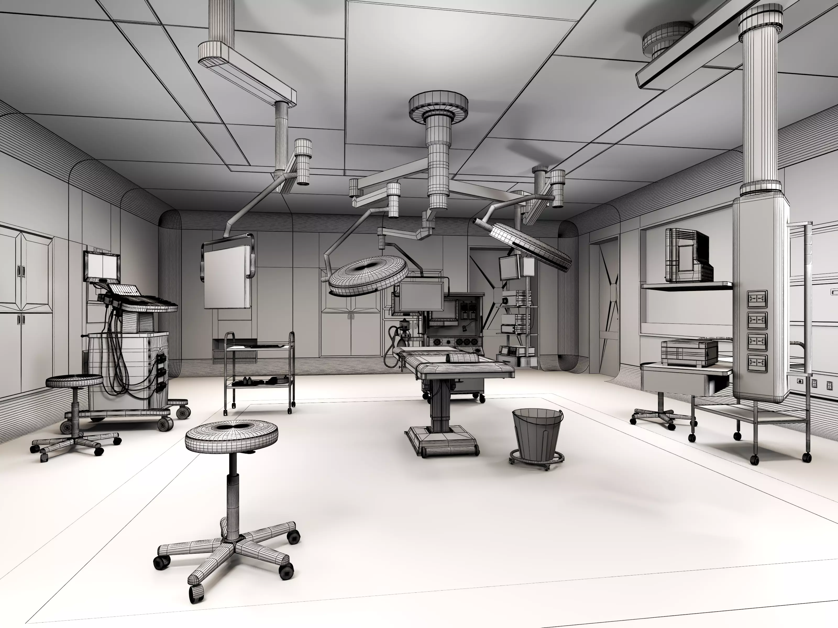 urgical operating room with equipment 3D model_14
