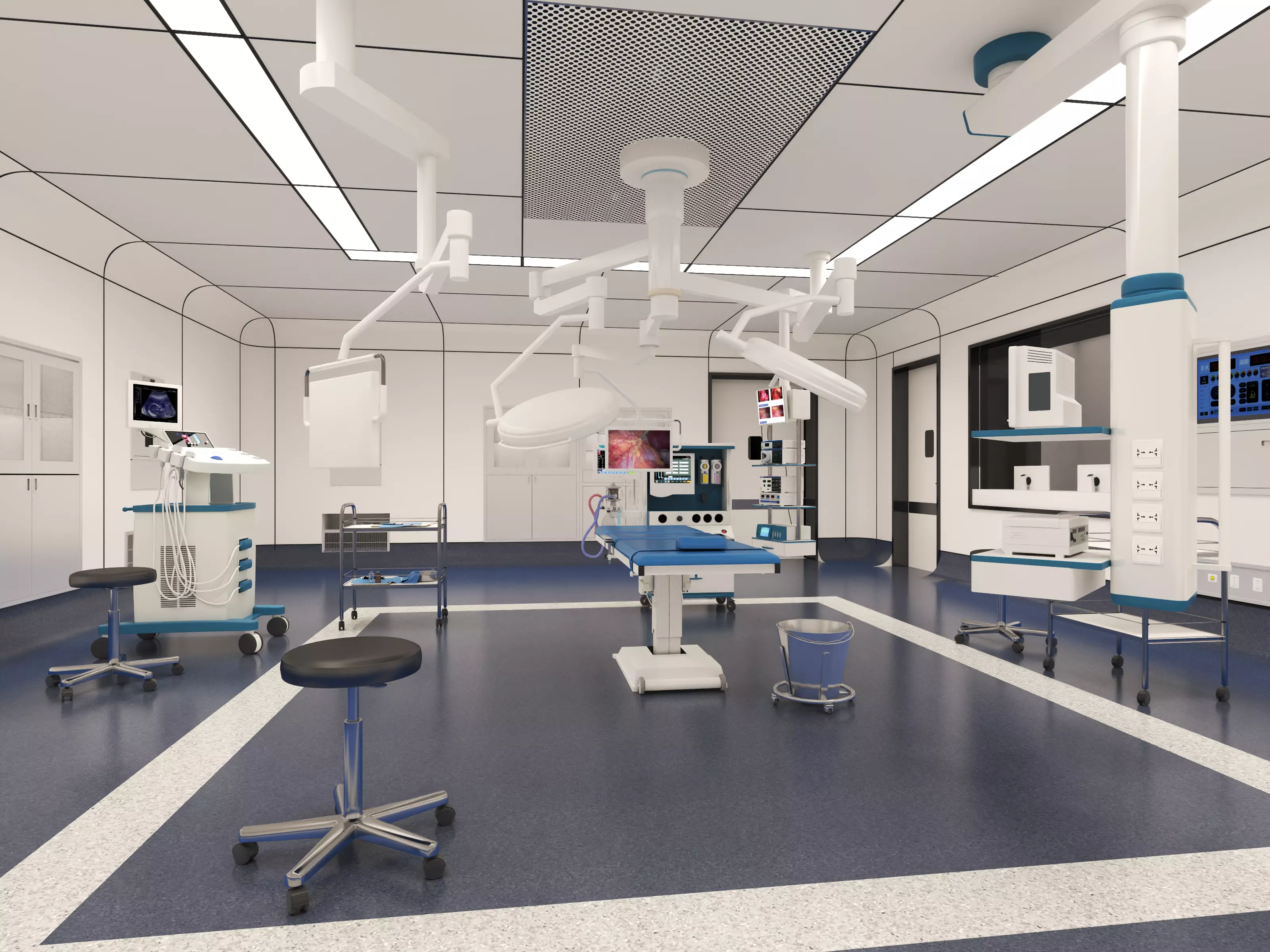 urgical operating room with equipment 3D model_9