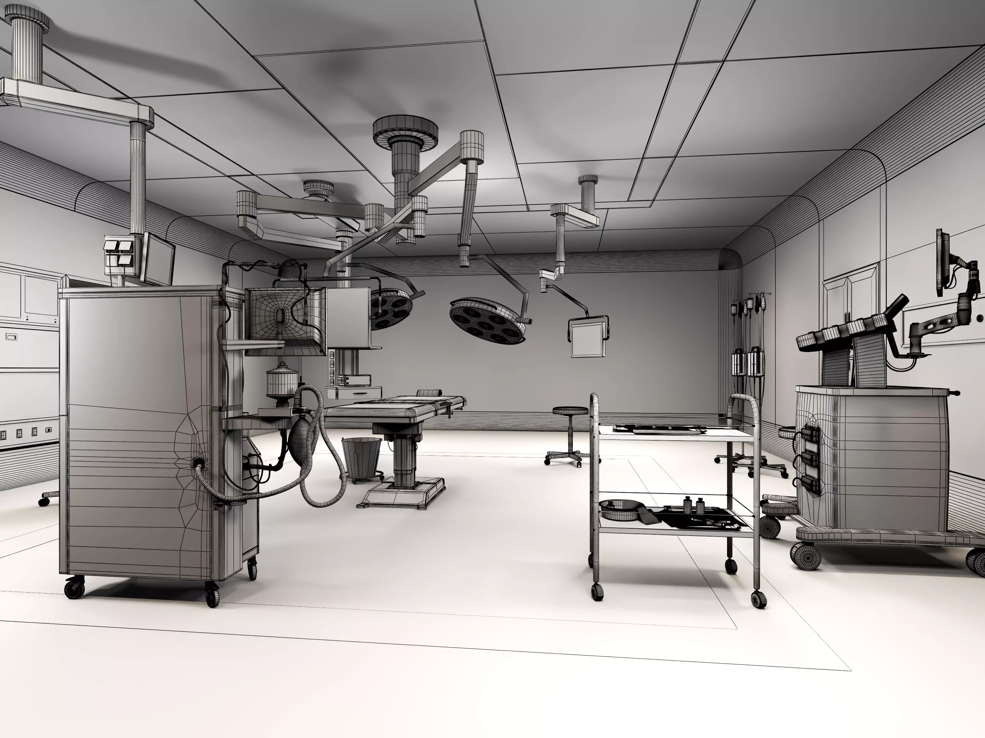 urgical operating room with equipment 3D model_24