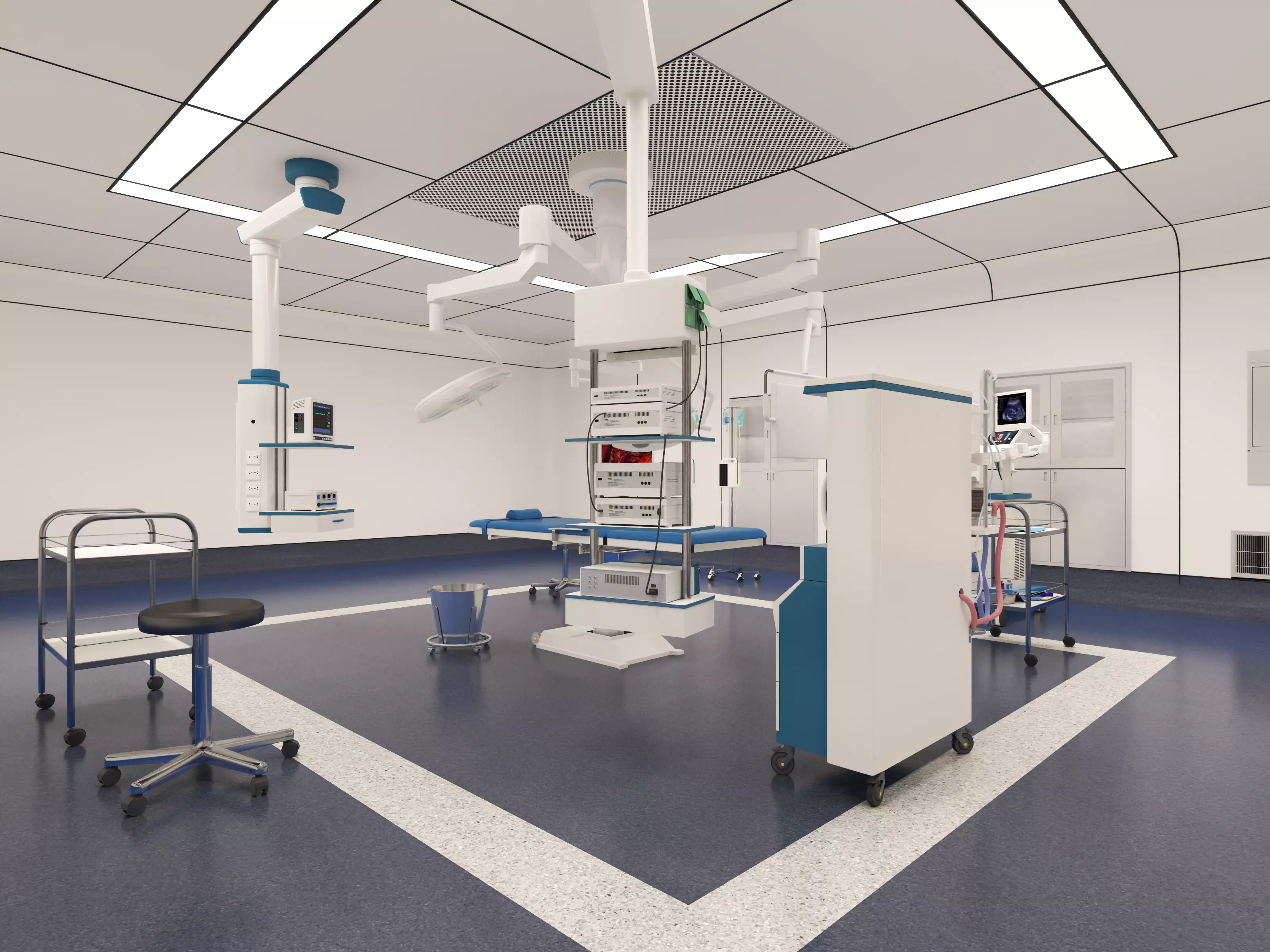 urgical operating room with equipment 3D model_5