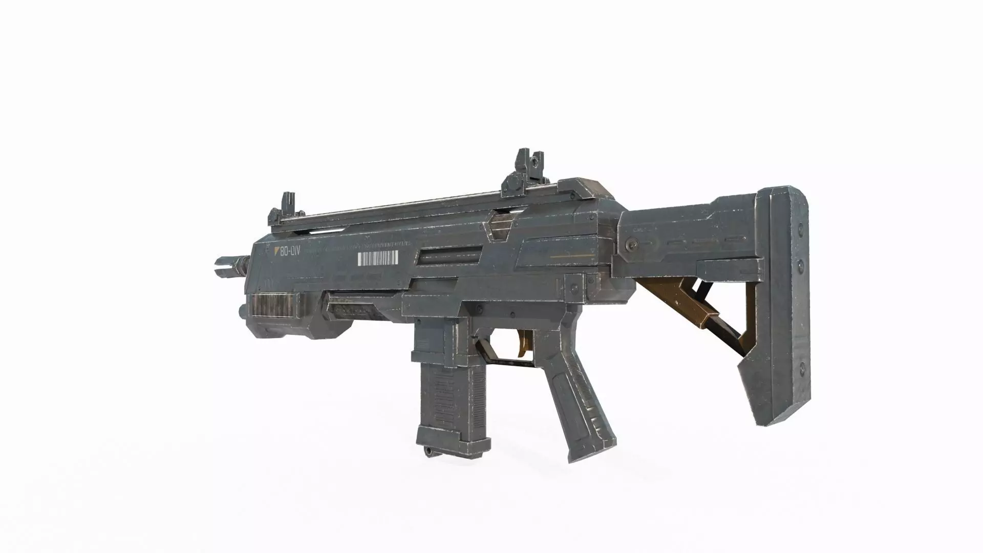 Future Sci-Fi Assault Rifle 3D model_3