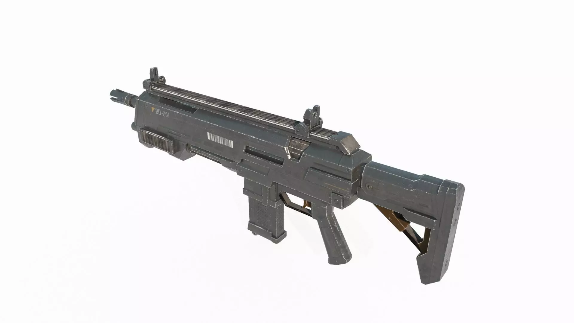 Future Sci-Fi Assault Rifle 3D model_0