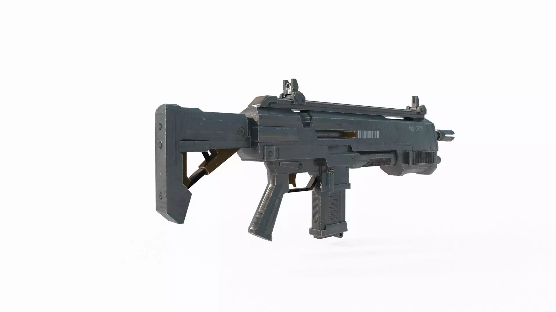 Future Sci-Fi Assault Rifle 3D model_5